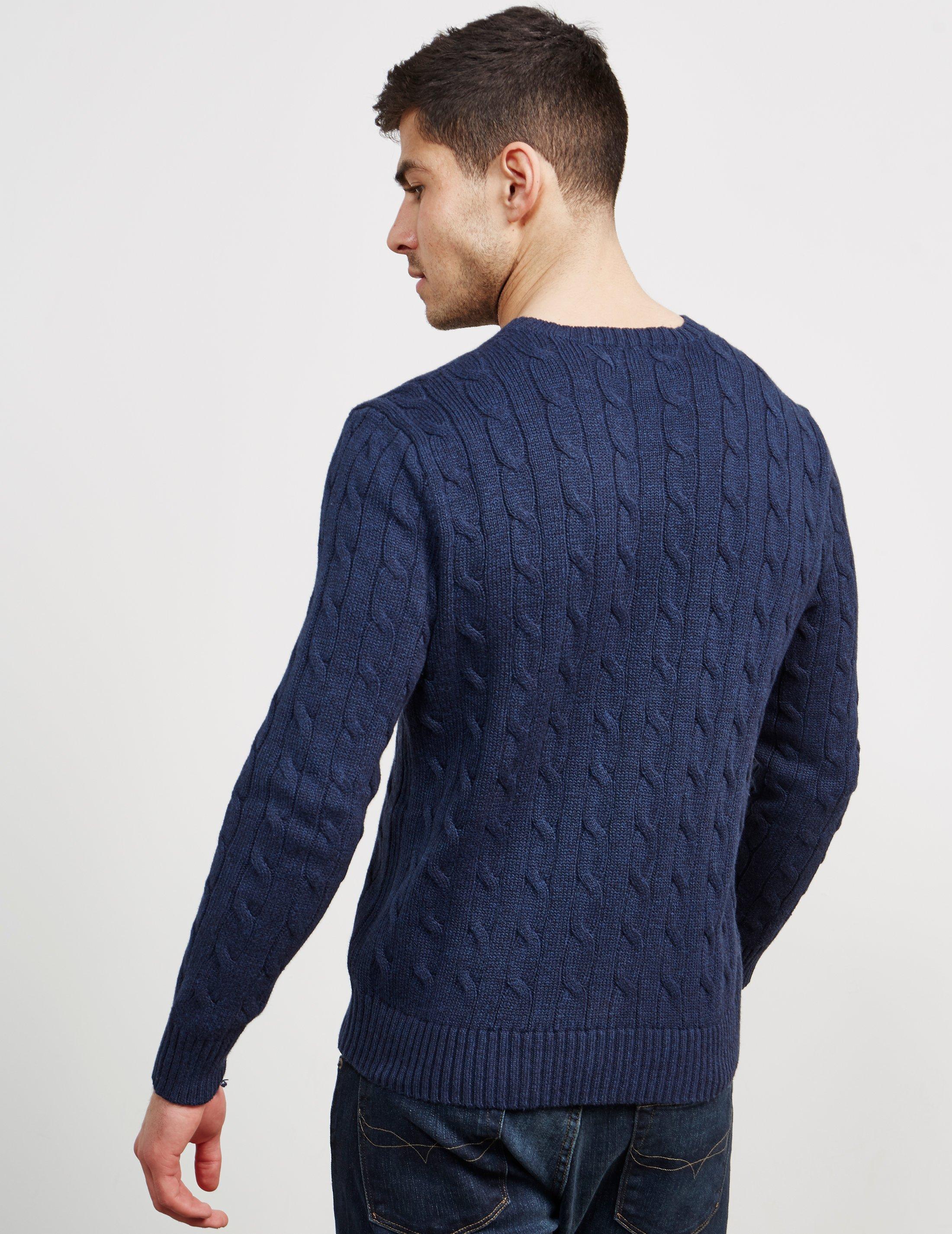 navy blue knit jumper