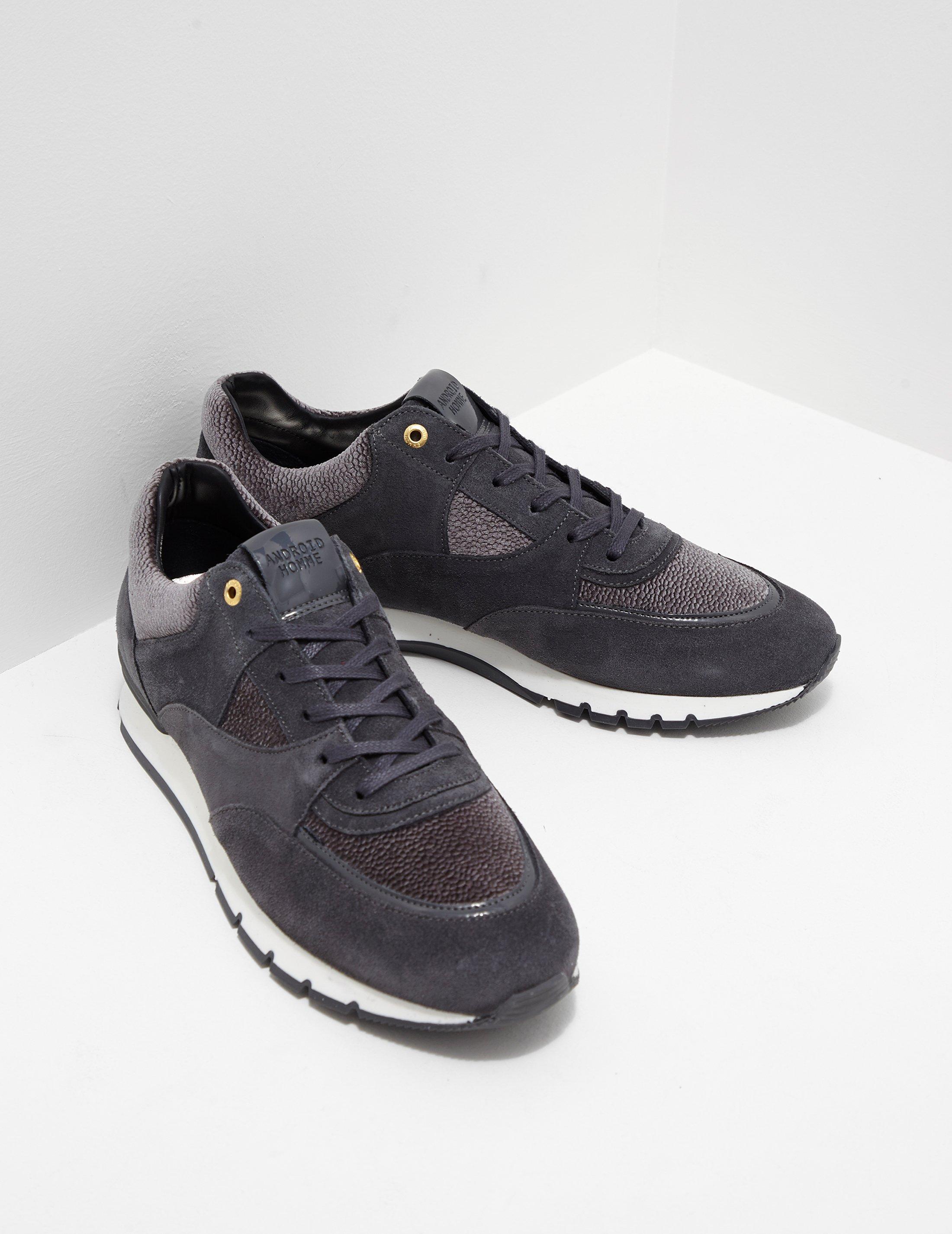 android homme belter metallic trainers