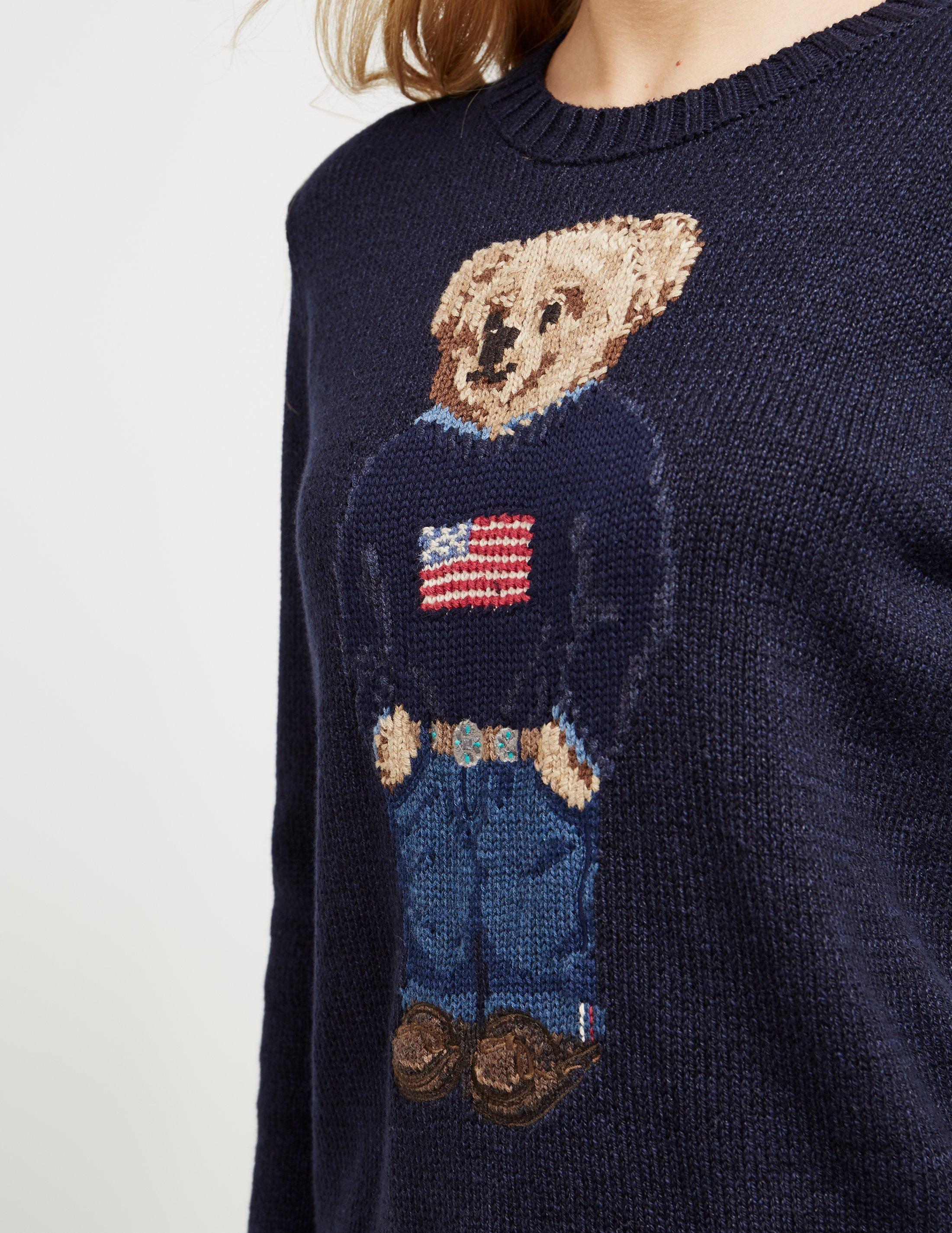 Polo Ralph Lauren Wool Womens Teddy Bear Knitted Jumper - Online ...