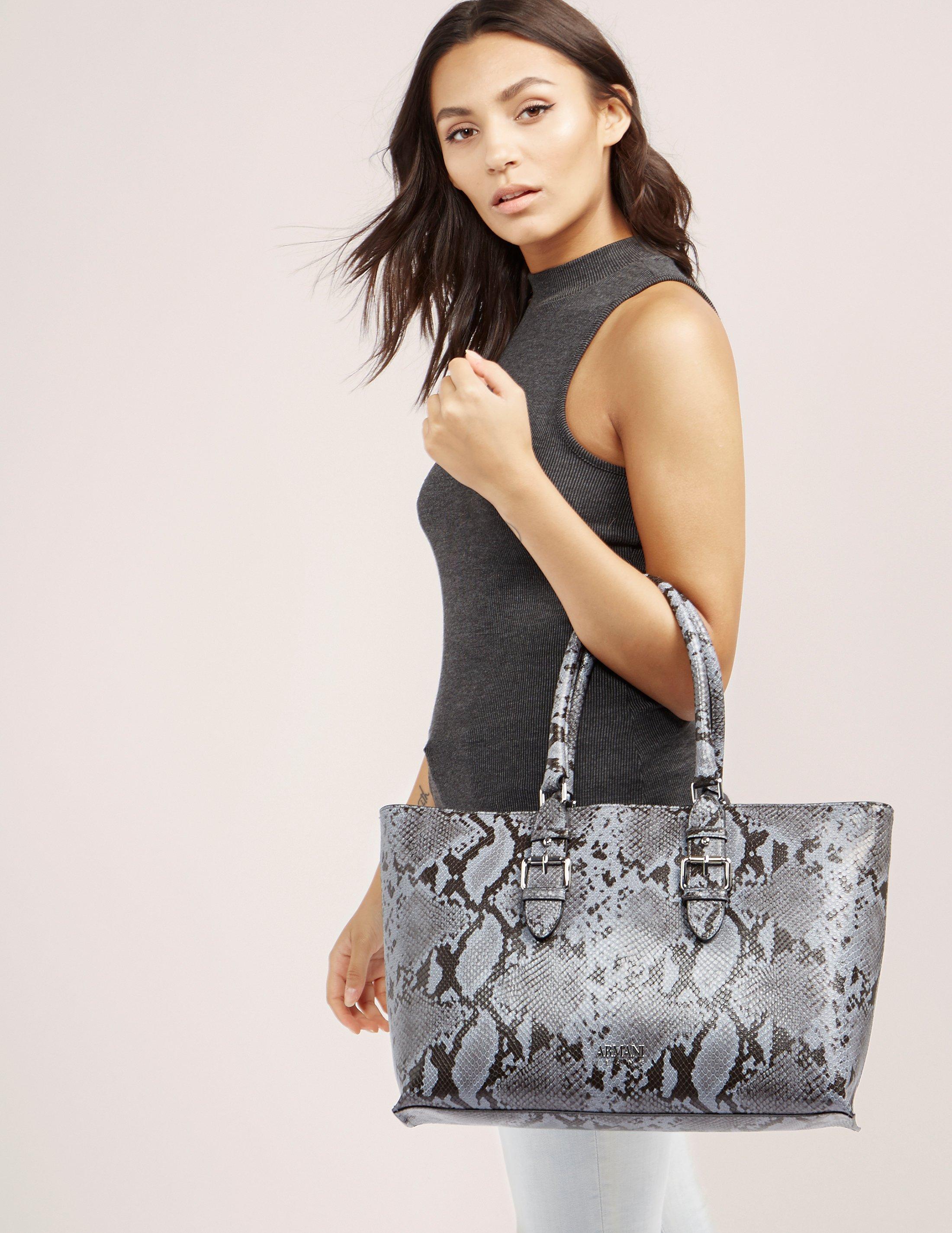 grey snakeskin bag