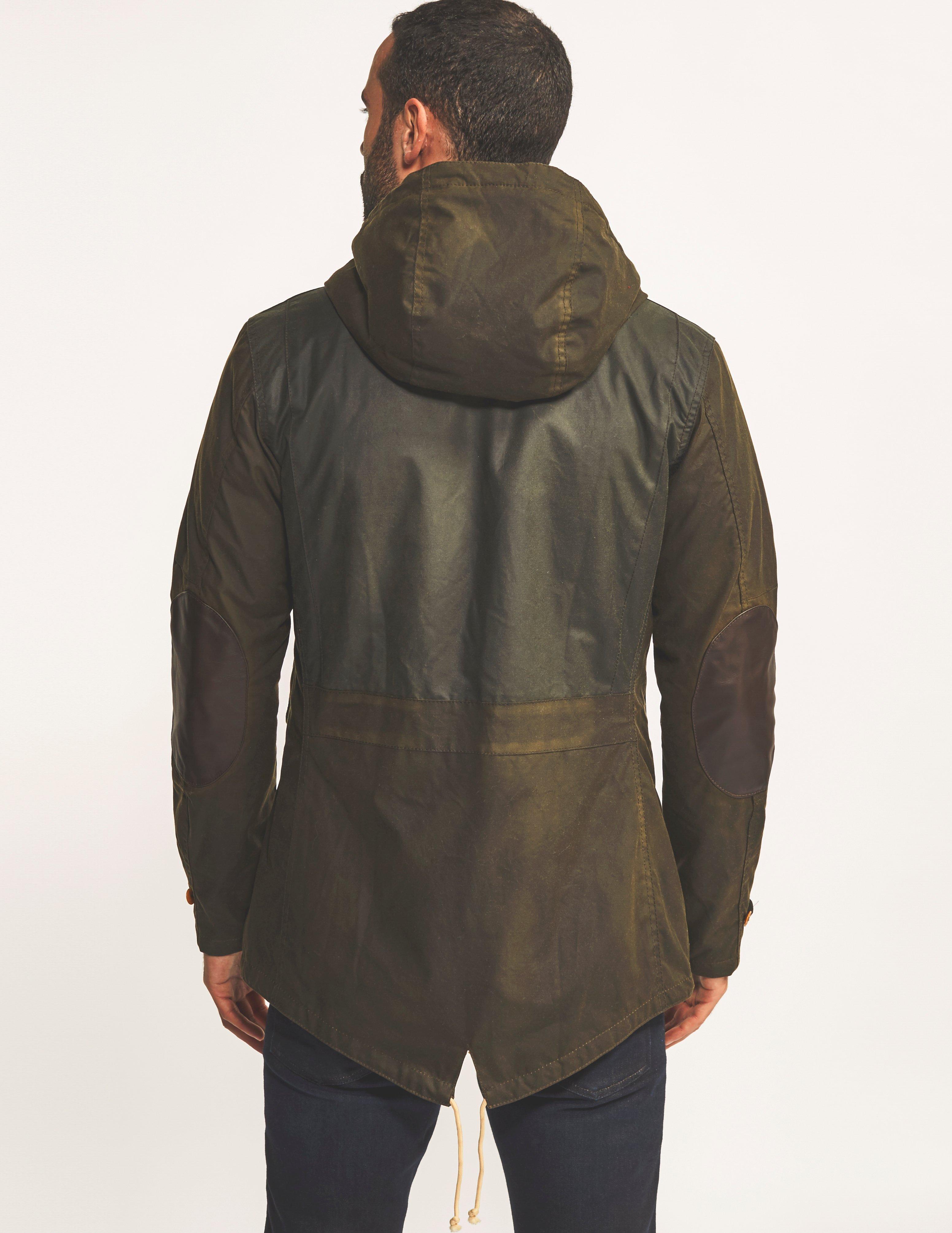 Barbour Cotton Game Hood Padded Parka Green for Men | Lyst
