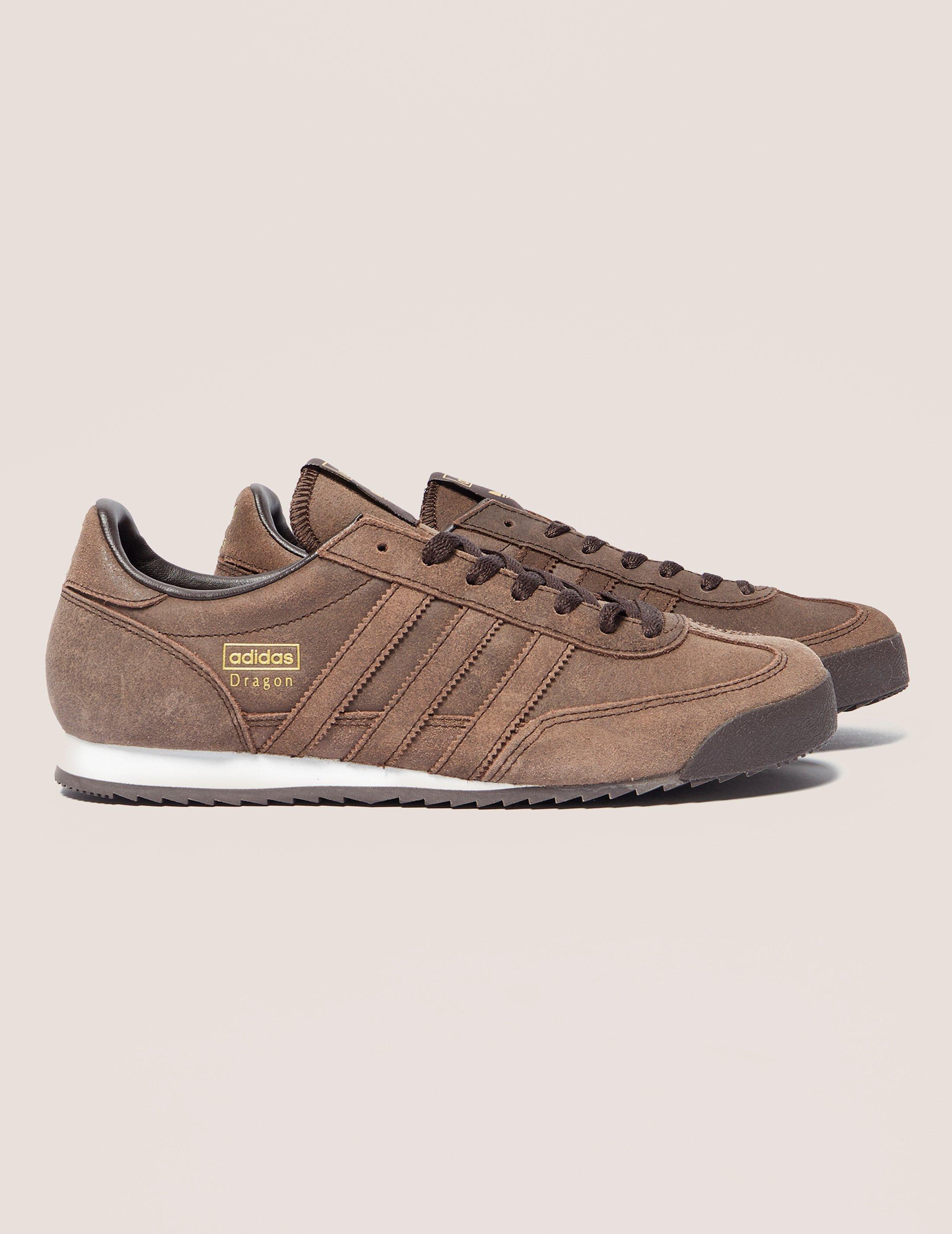 adidas dragon trainers brown