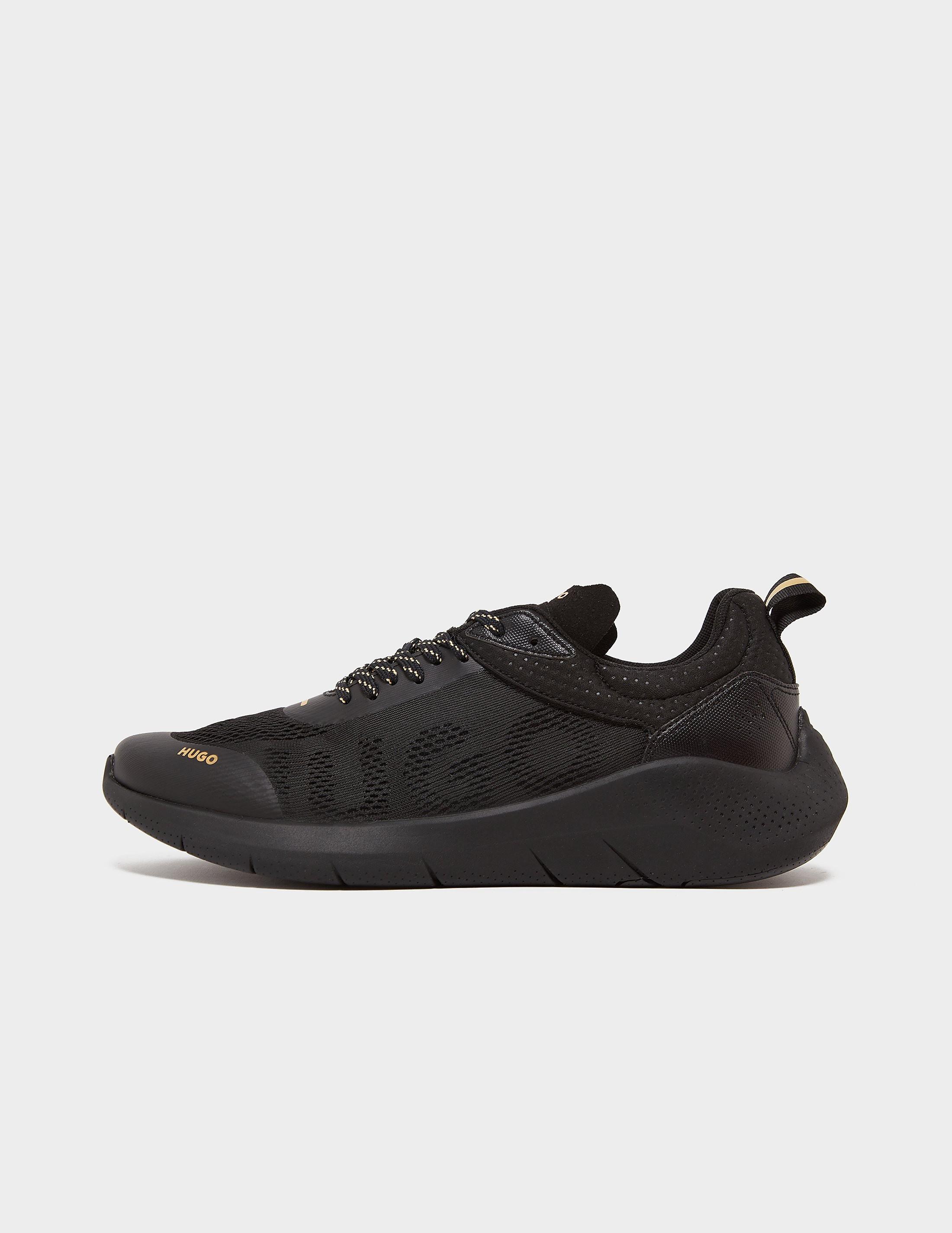 HUGO Wayne Knit Run Trainers in Black for Men Lyst