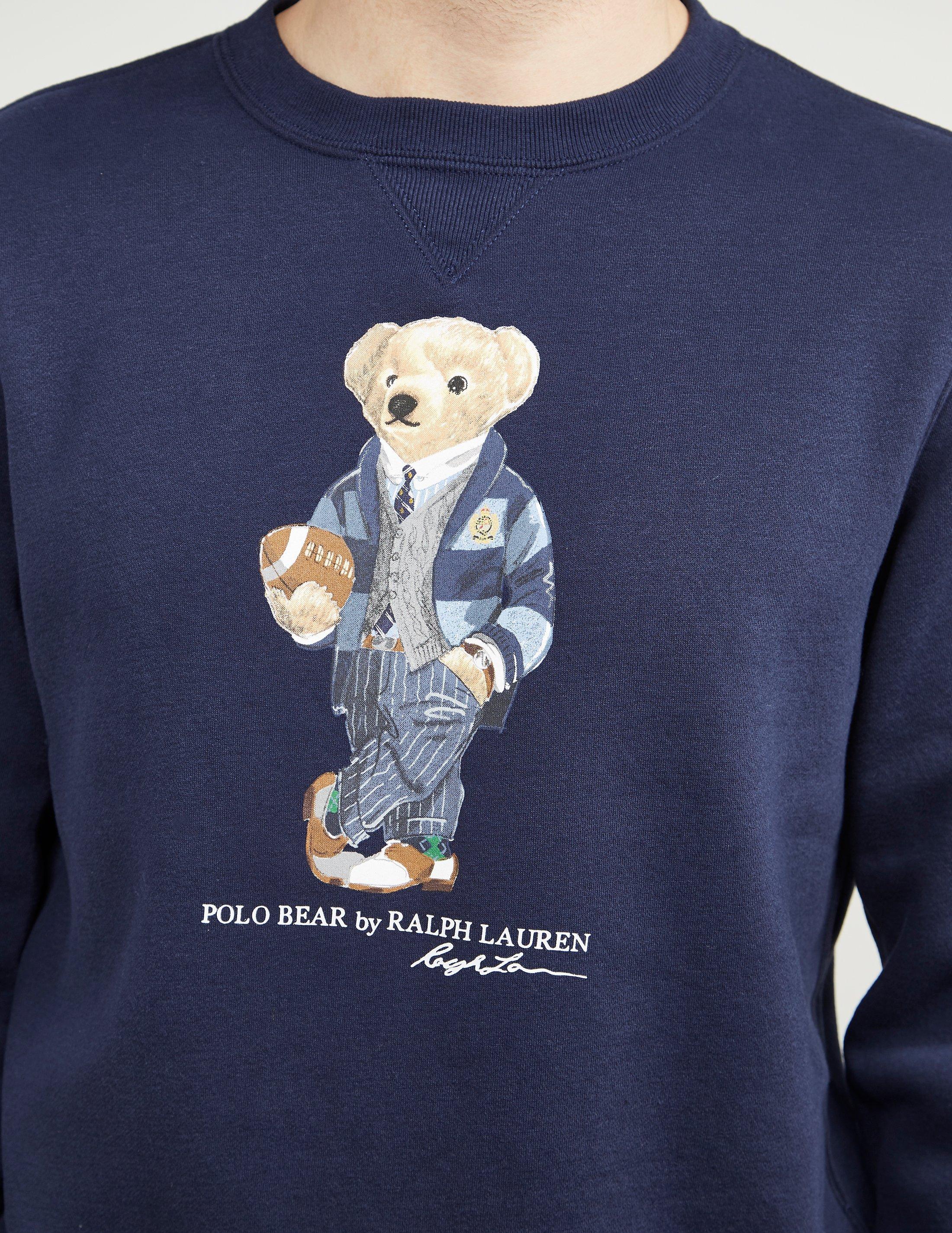 Polo Ralph Lauren Bear Crew Sweatshirt Navy Blue for Men | Lyst