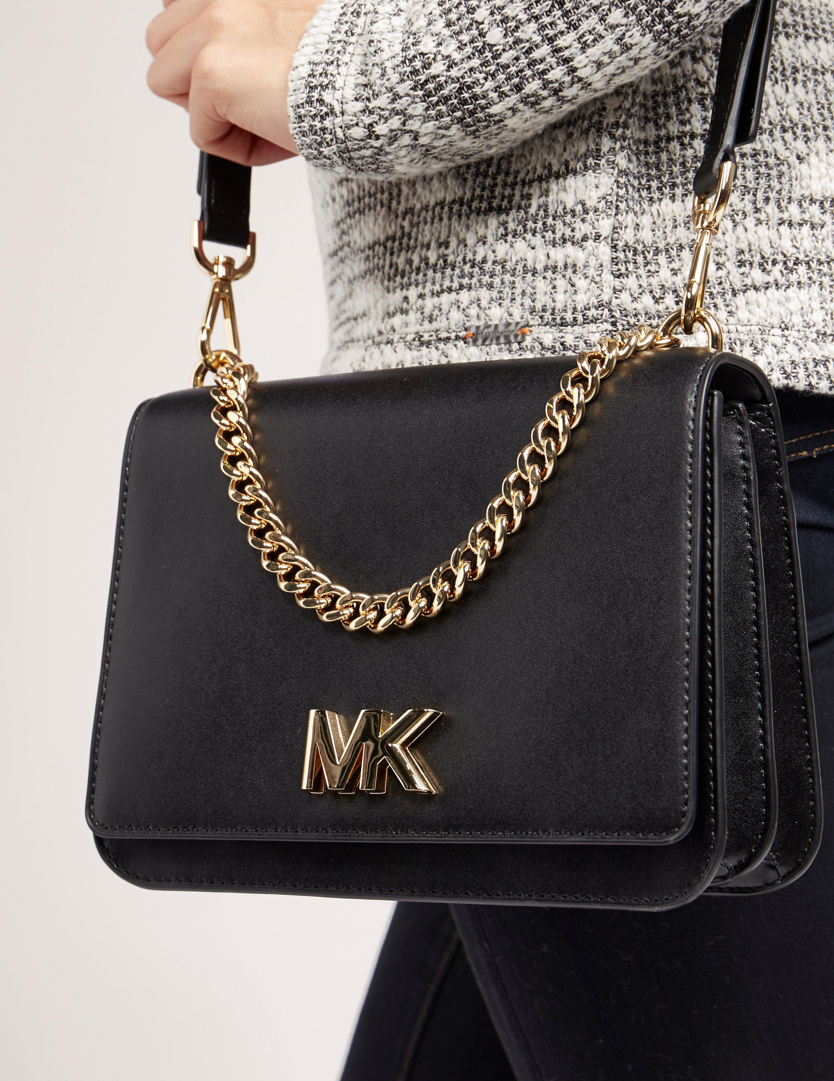 Michael Kors Leather Womens Chain Crossbody Bag Black - Lyst