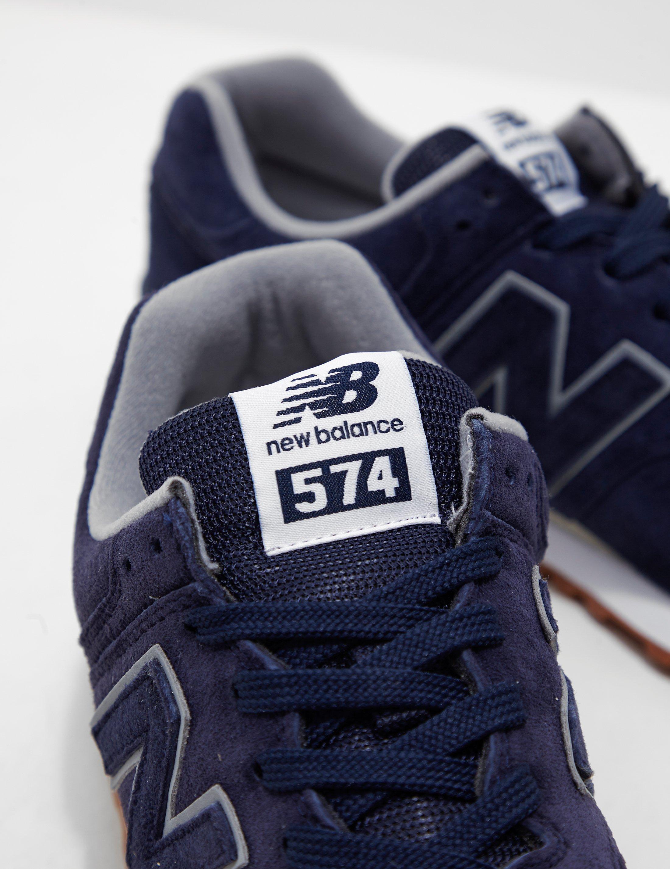 New Balance Suede 574 Navy Blue for Men | Lyst