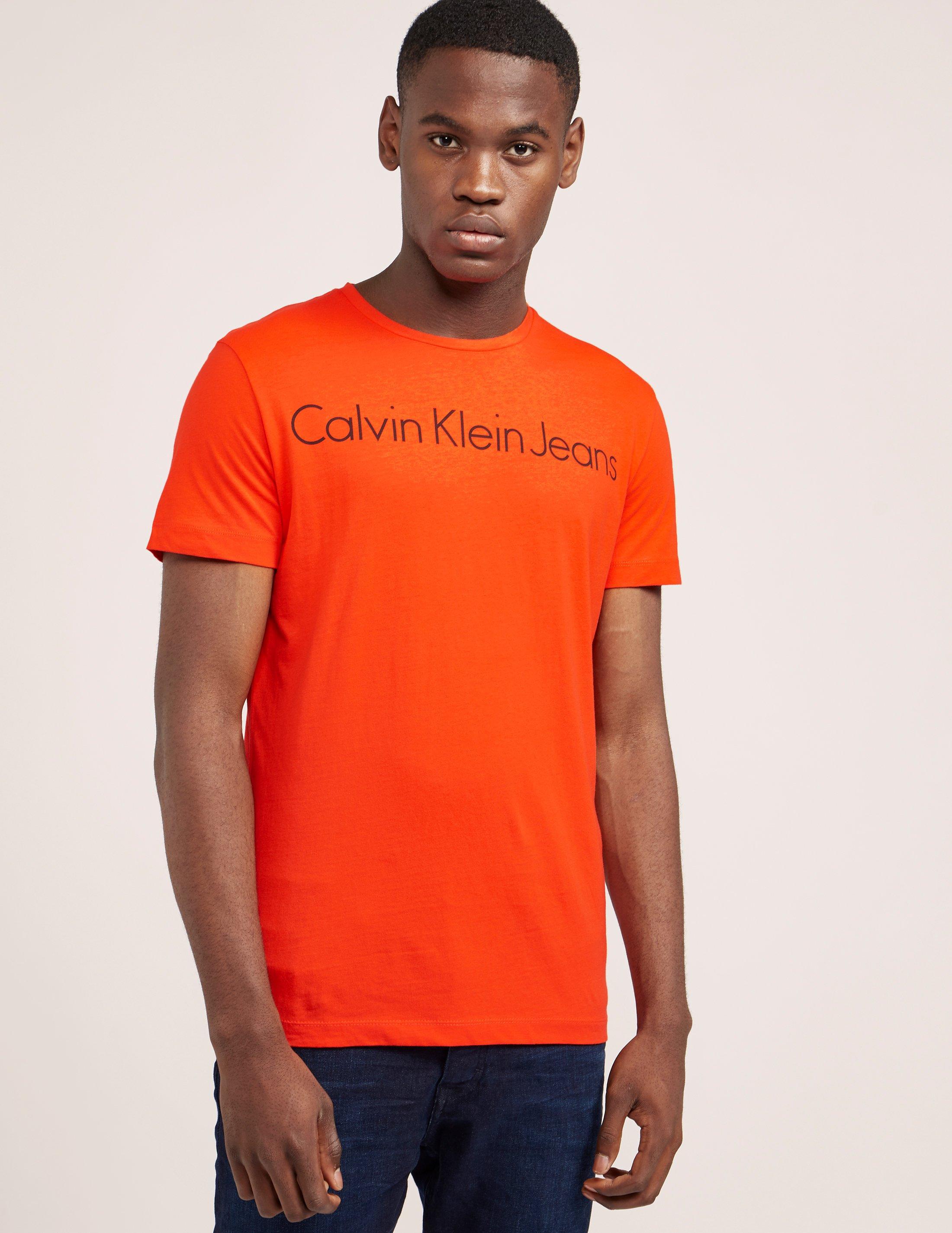 Orange Calvin Klein T Shirt Flash Sales, 58% OFF | eassi.org