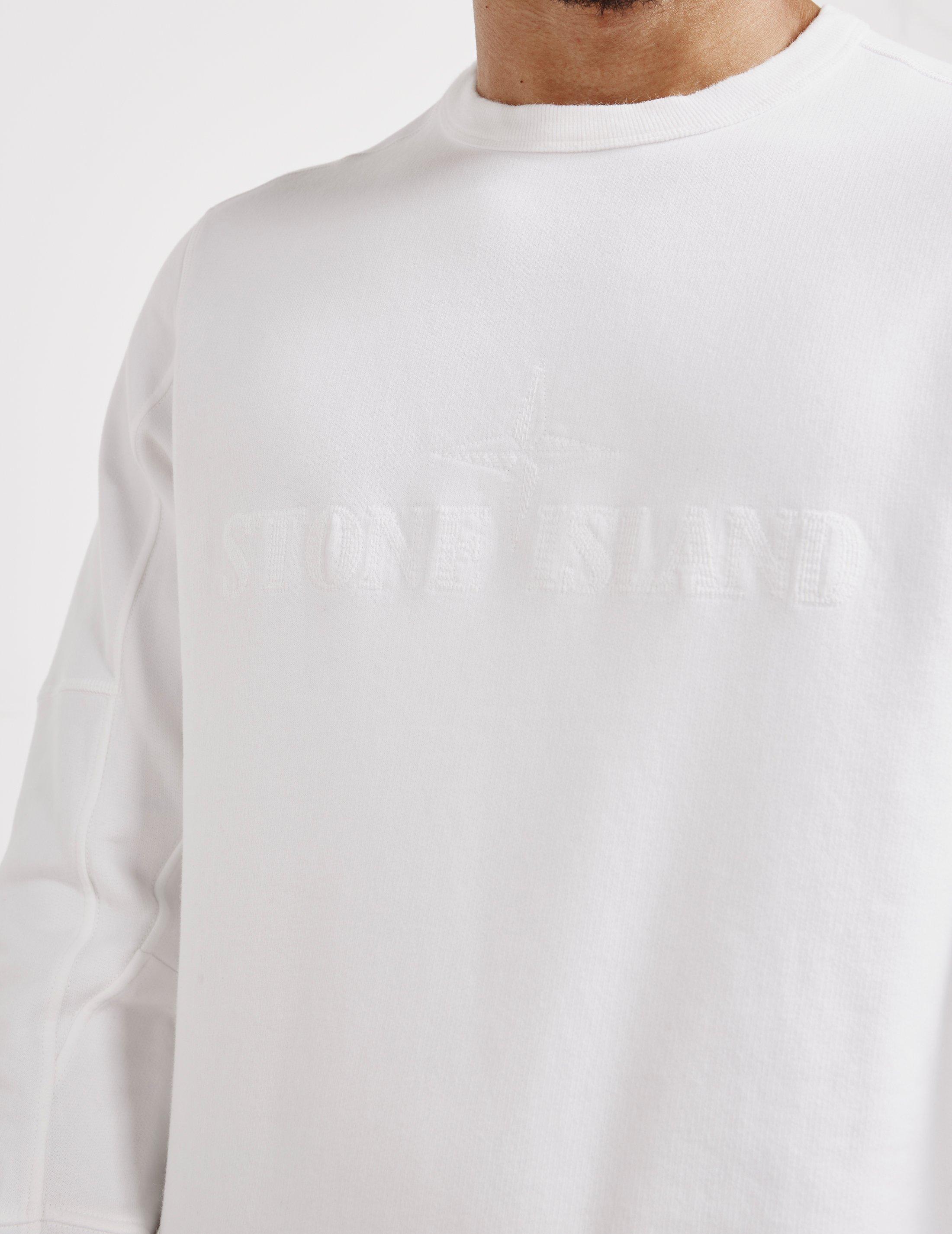 stone island tonal logo sweatshirt