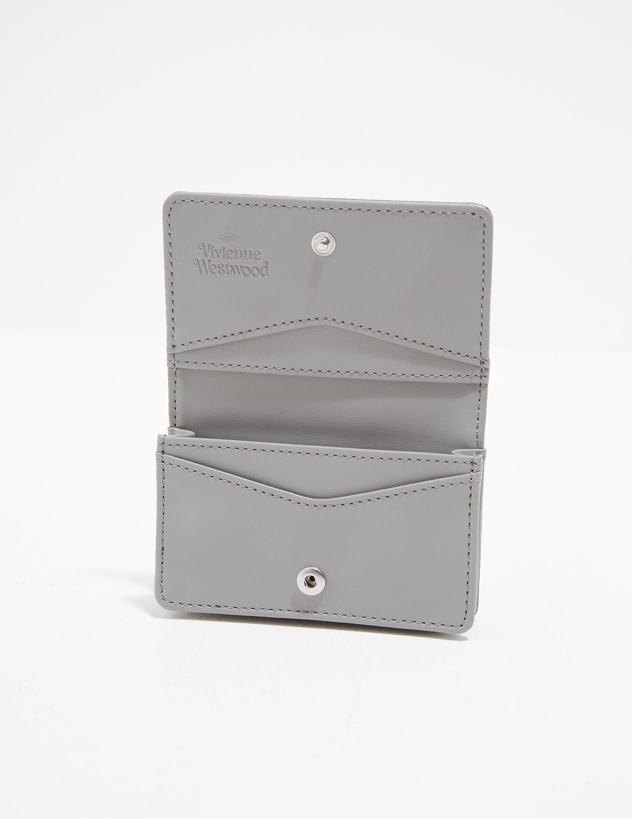 Vivienne Westwood Johna Flap Card Holder Grey in Gray | Lyst