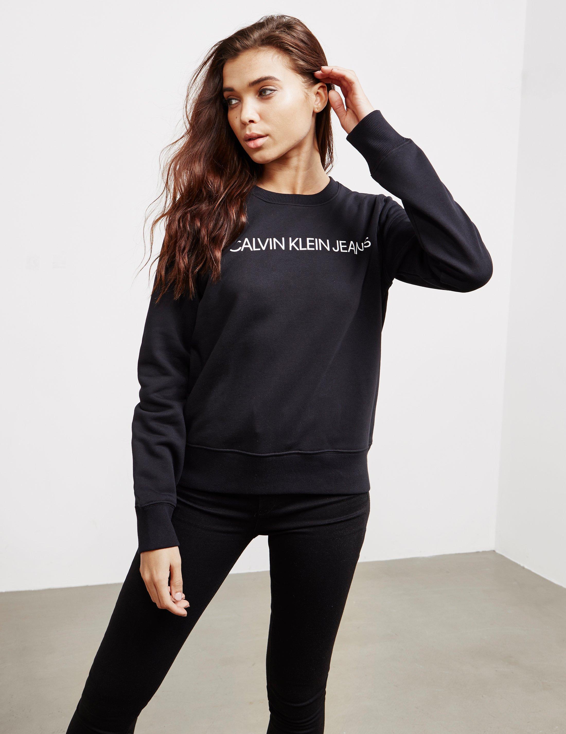 calvin klein black jumper womens