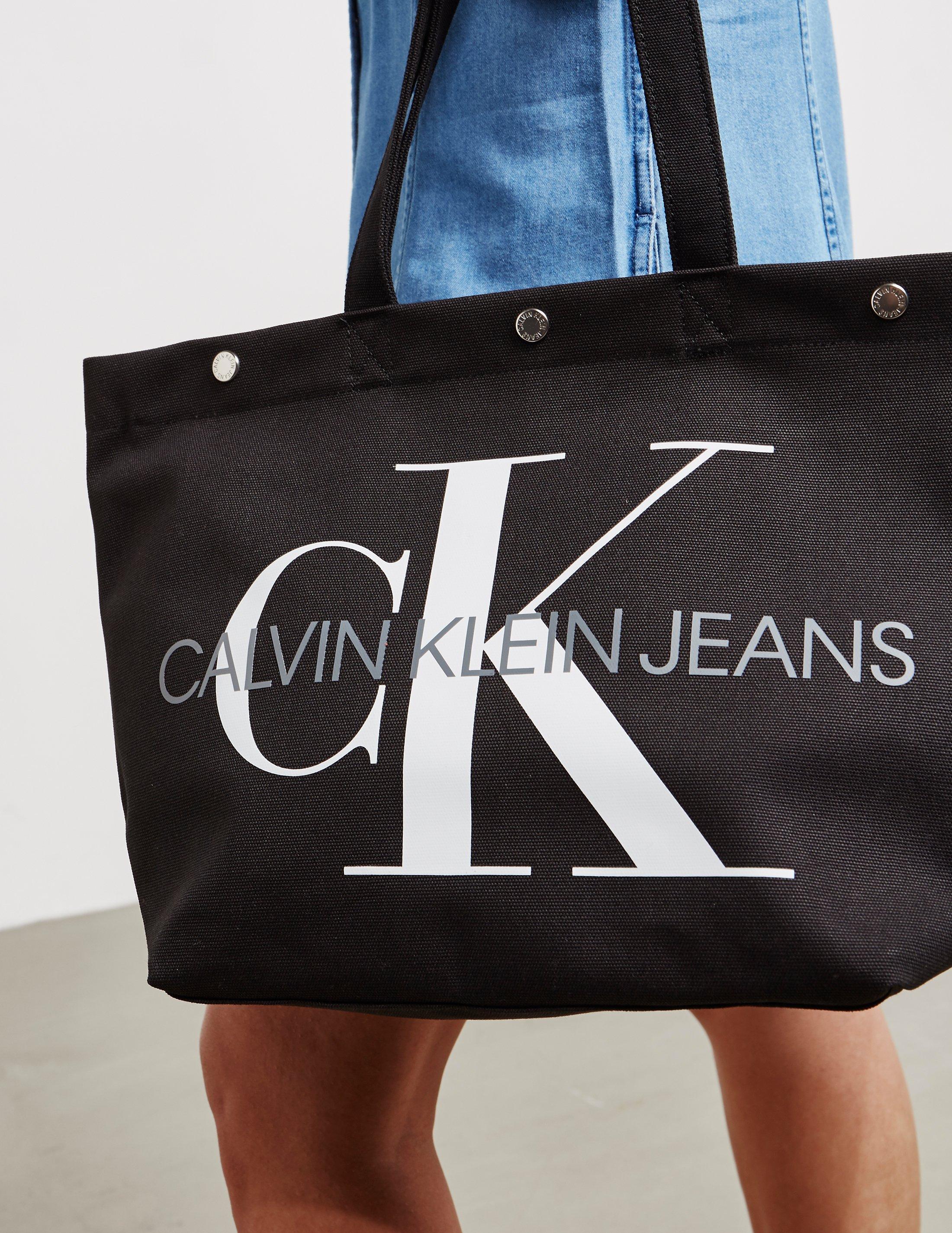 Calvin Klein Canvas Utility Tote Bag Black - Lyst