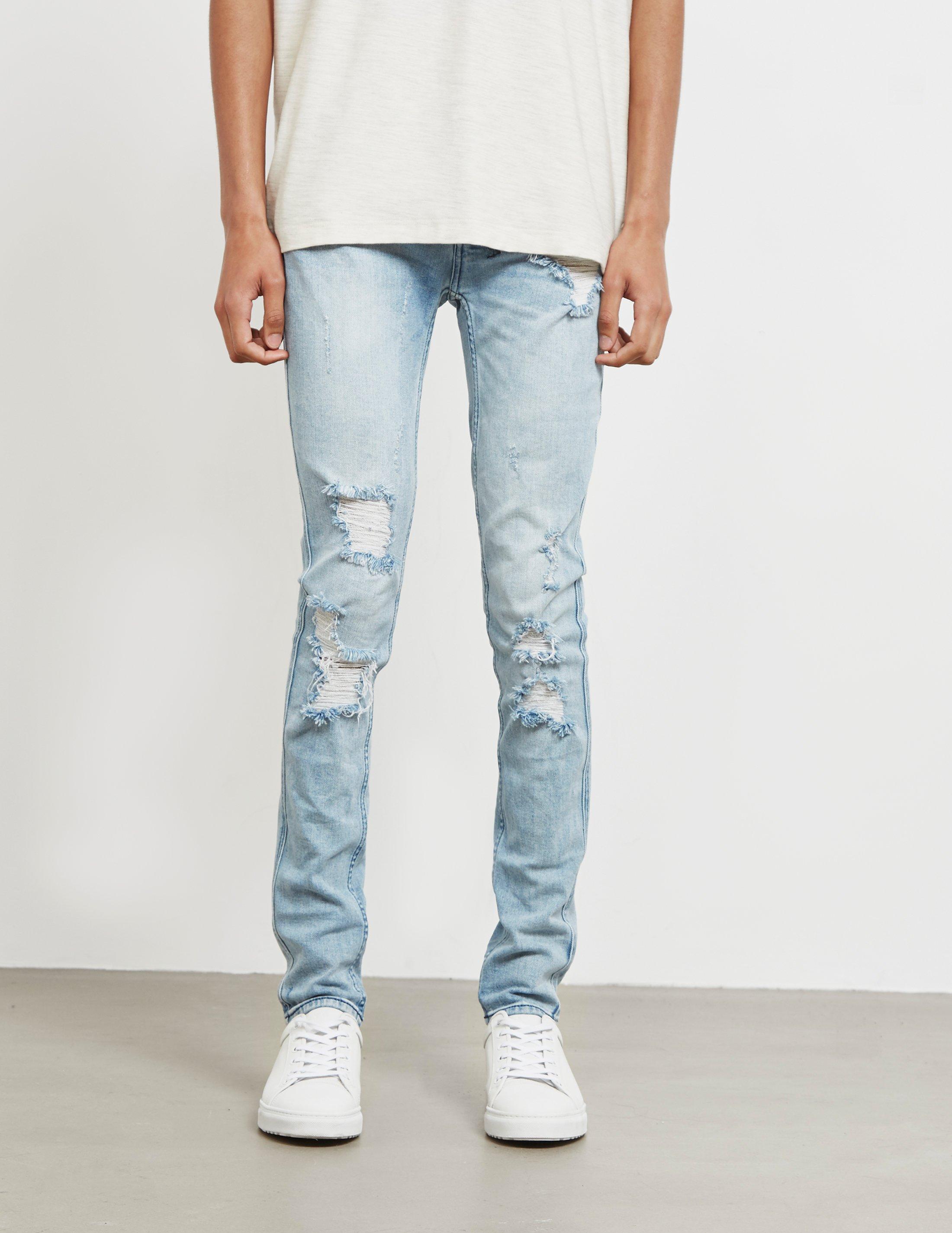 trashed skinny jeans
