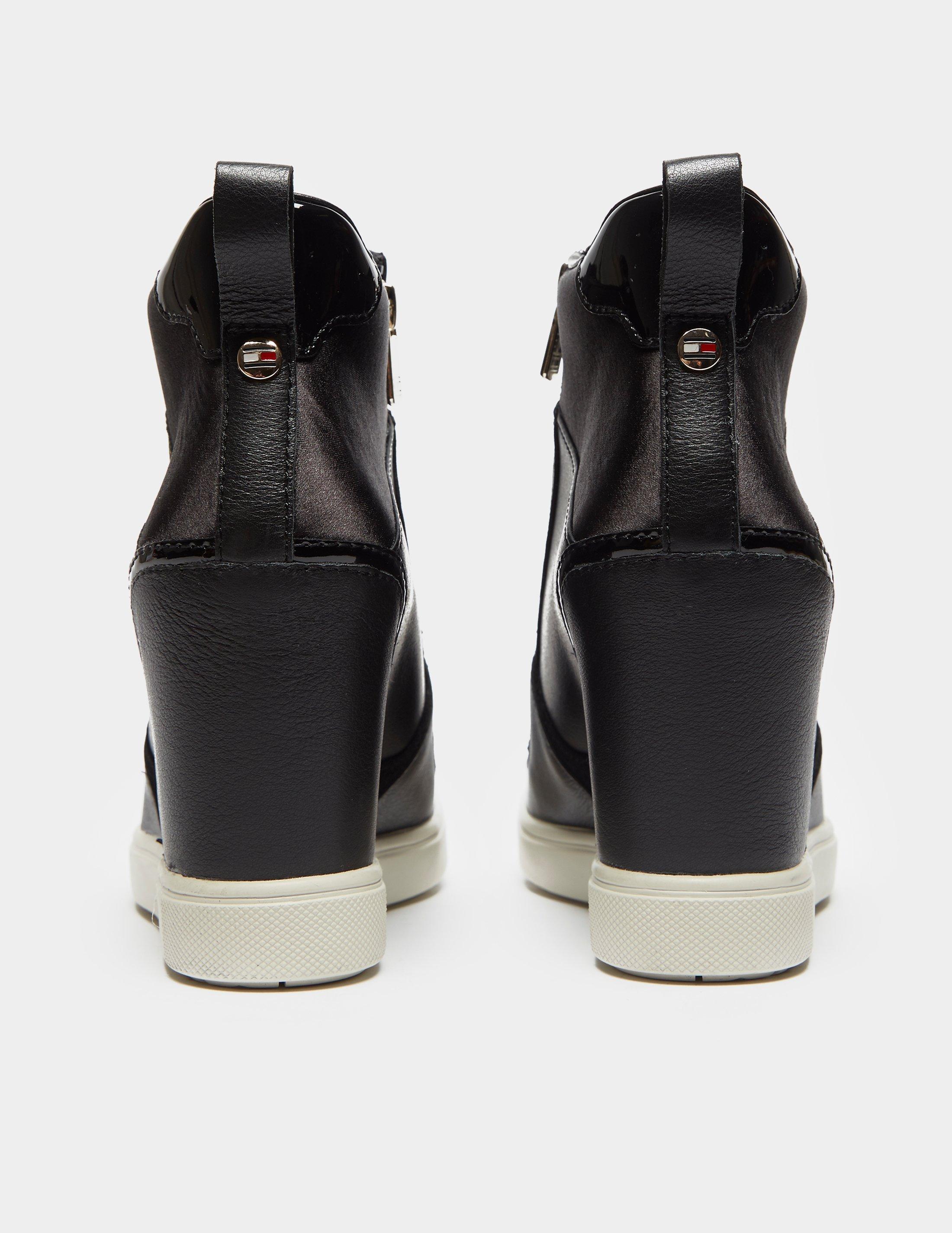 Tommy Hilfiger Wedge Sneakers Black | Lyst