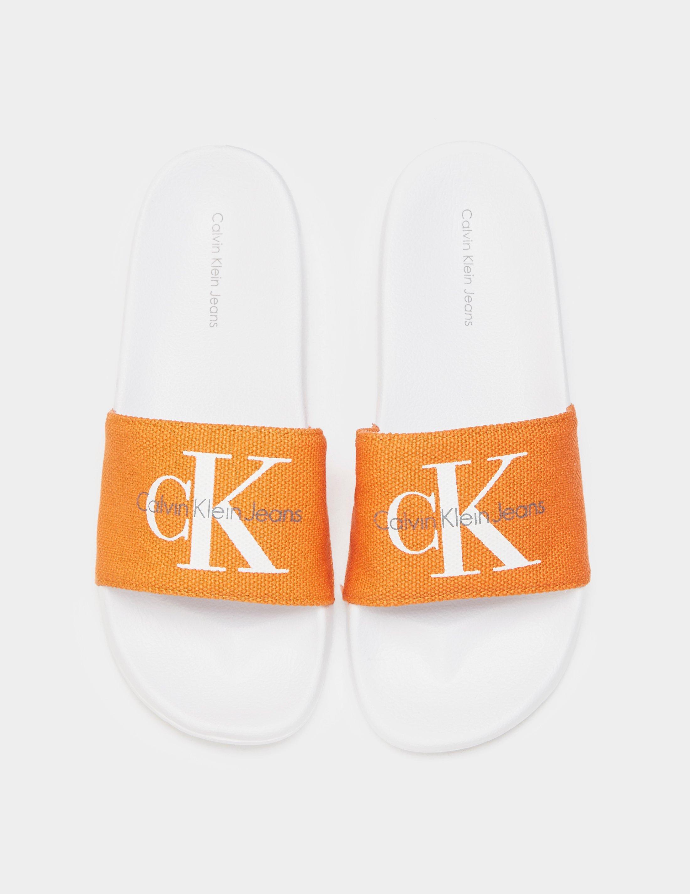 Calvin Klein Chantal Slides Orange | Lyst