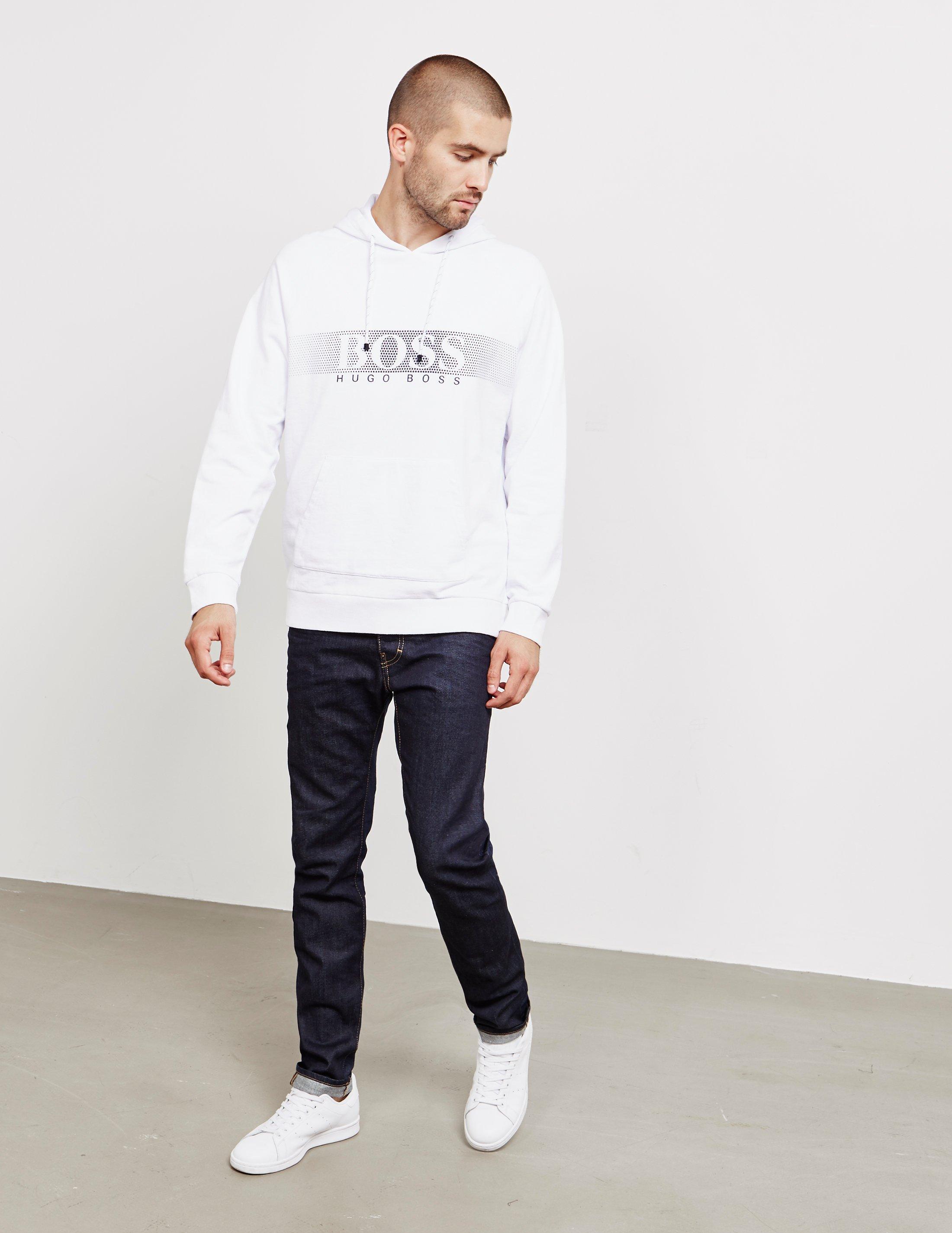 boss panel logo overhead hoodie