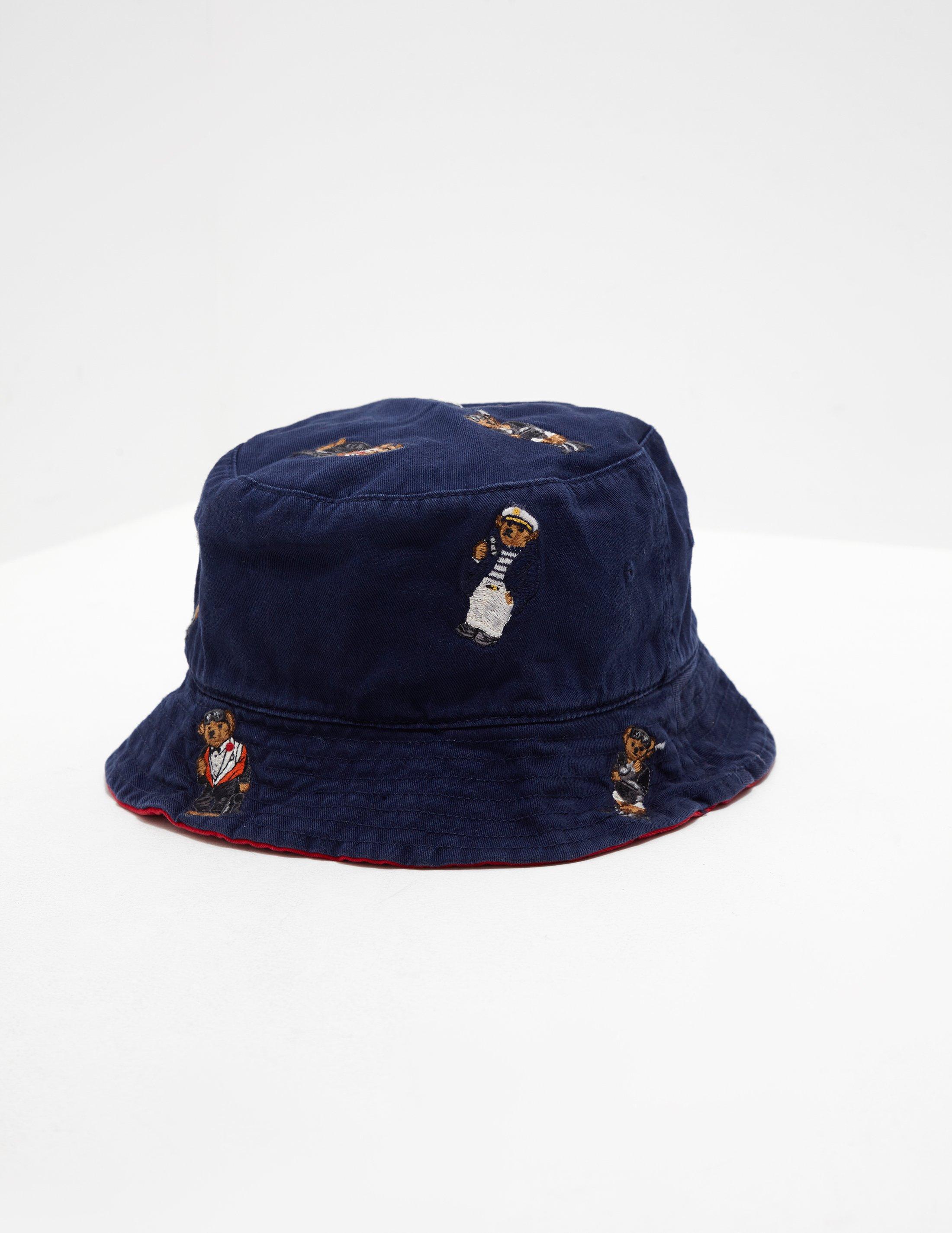 Polo Ralph Lauren Cotton Mens Bear Bucket Hat - Online Exclusive Navy ...