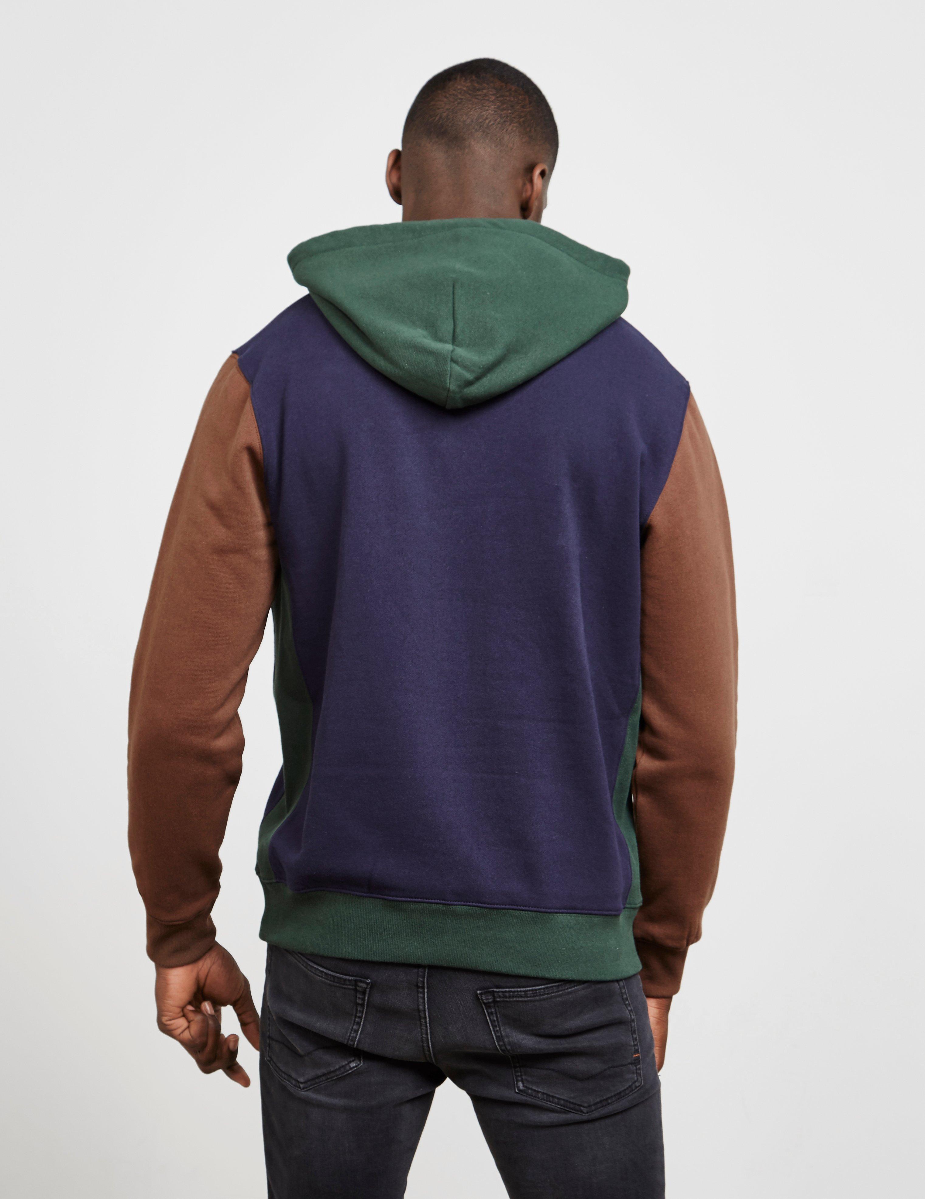 mens block colour hoodie