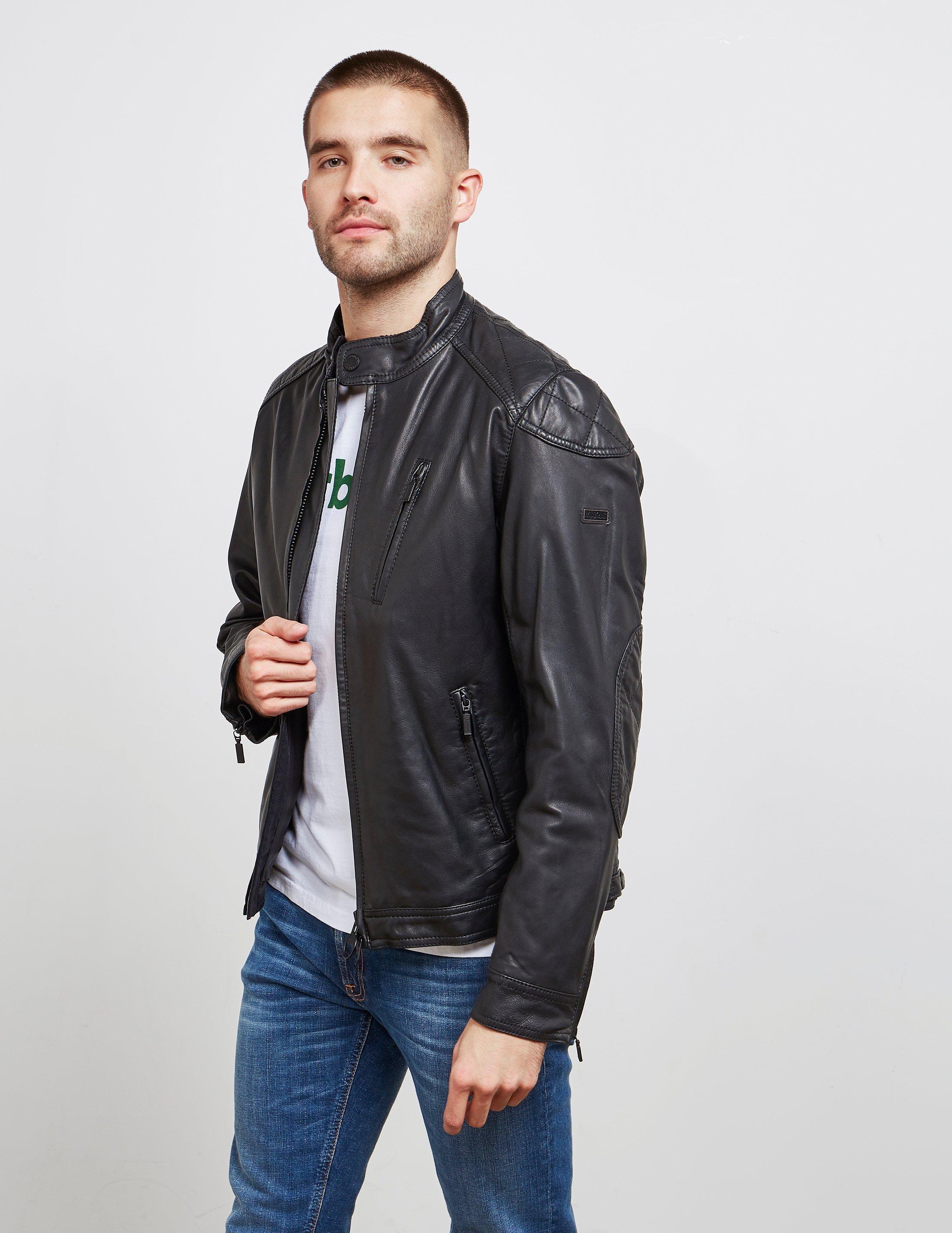 Barbour Marlon Leather Jacket Black for 