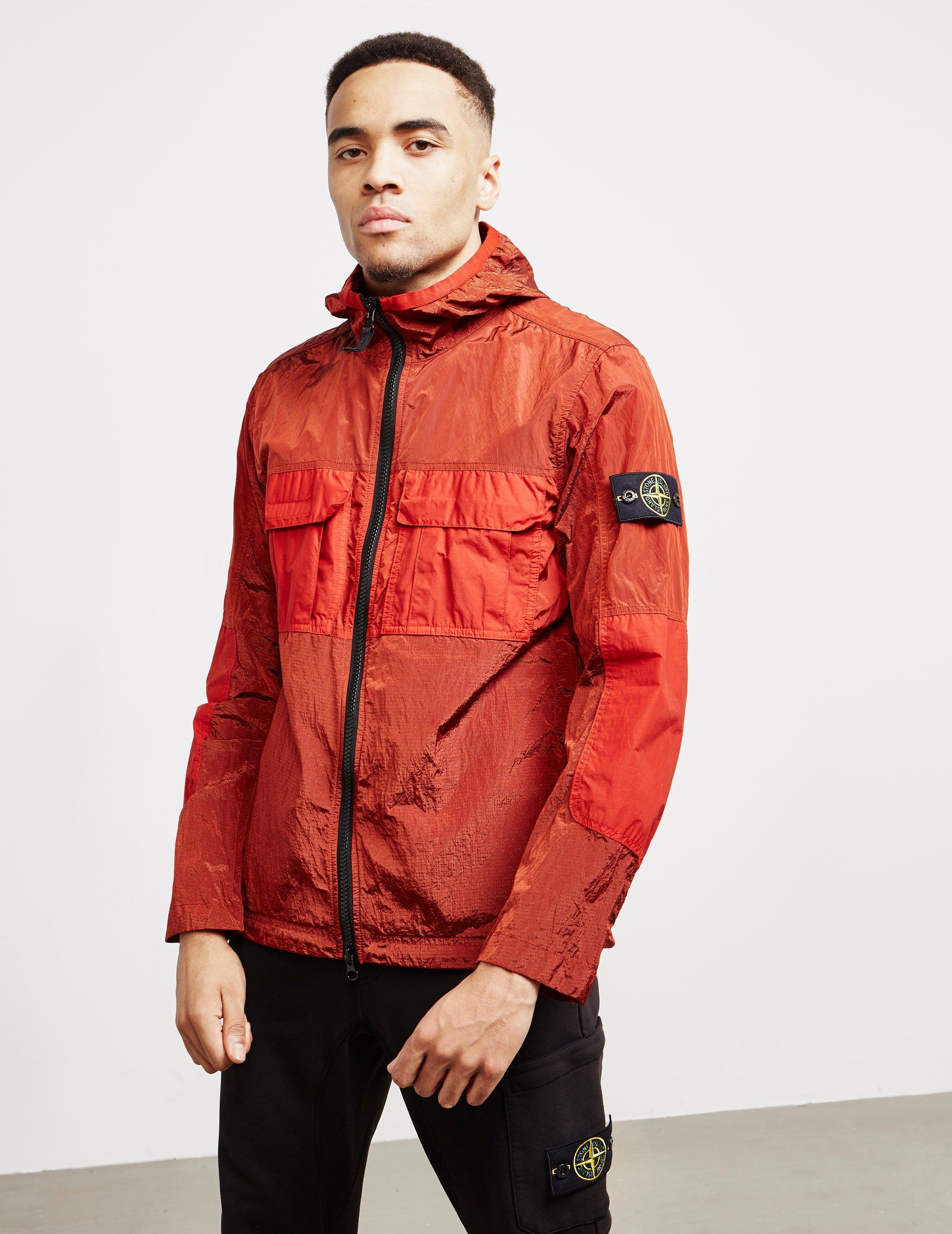 Stone Island Nylon Metal Hooded Jacket Red for Men | Lyst