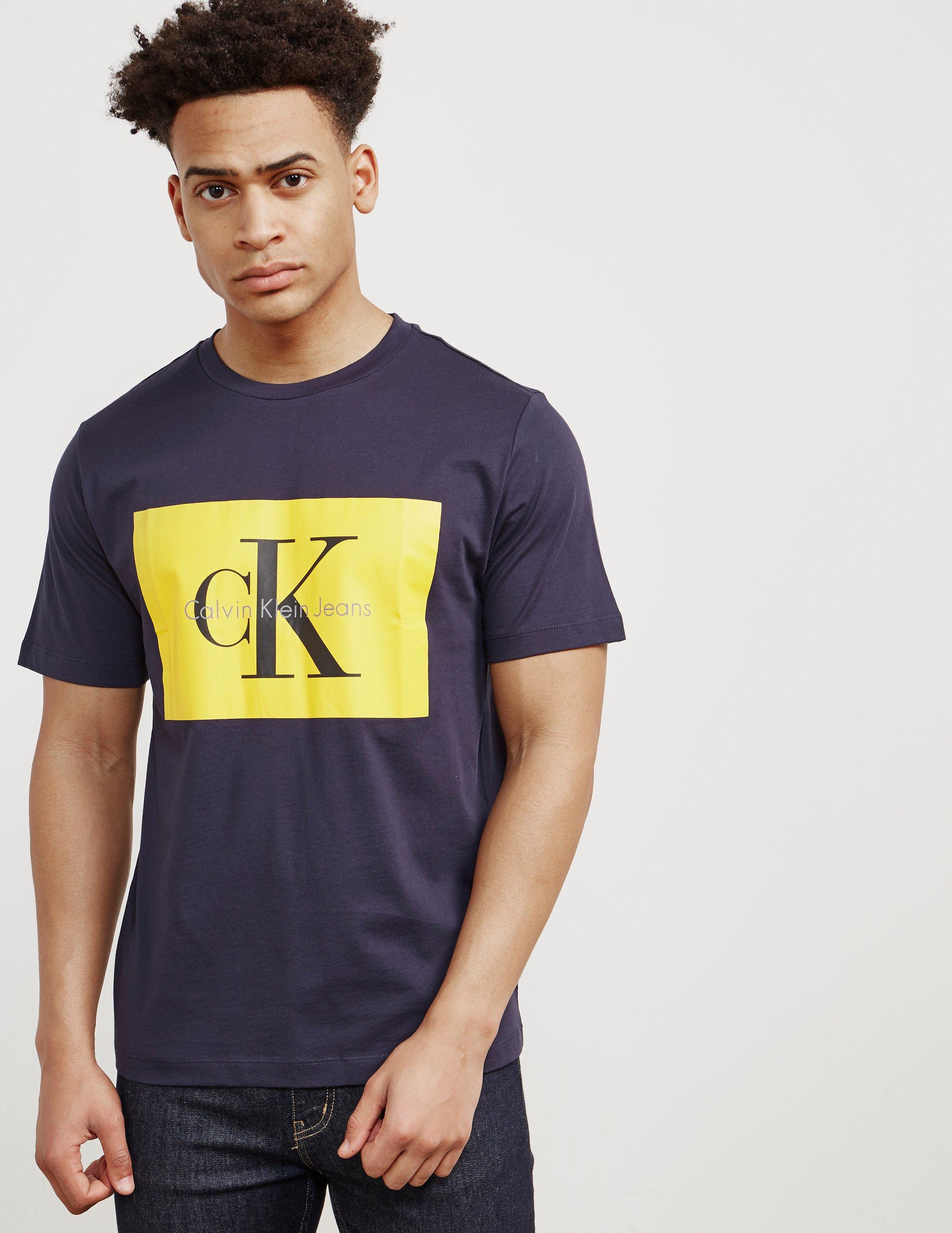 yellow calvin klein t shirt