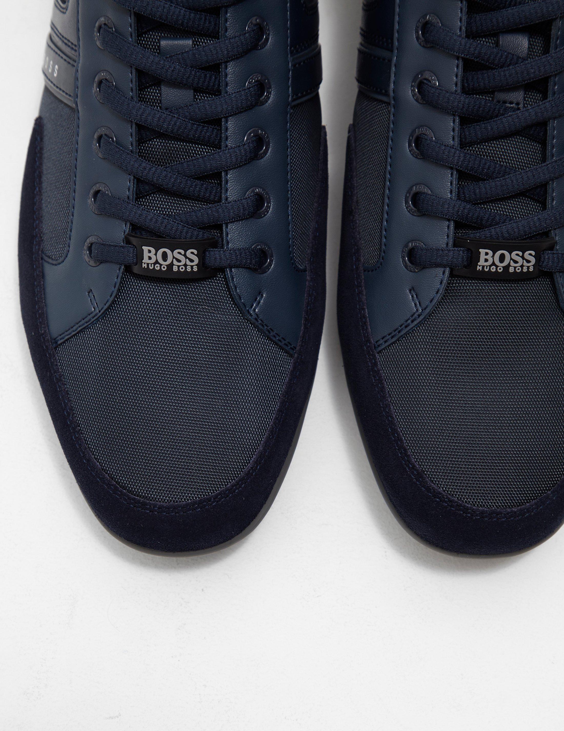 BOSS by HUGO BOSS Suede Spacit Sneakers in Navy (Blue) for Men - Lyst