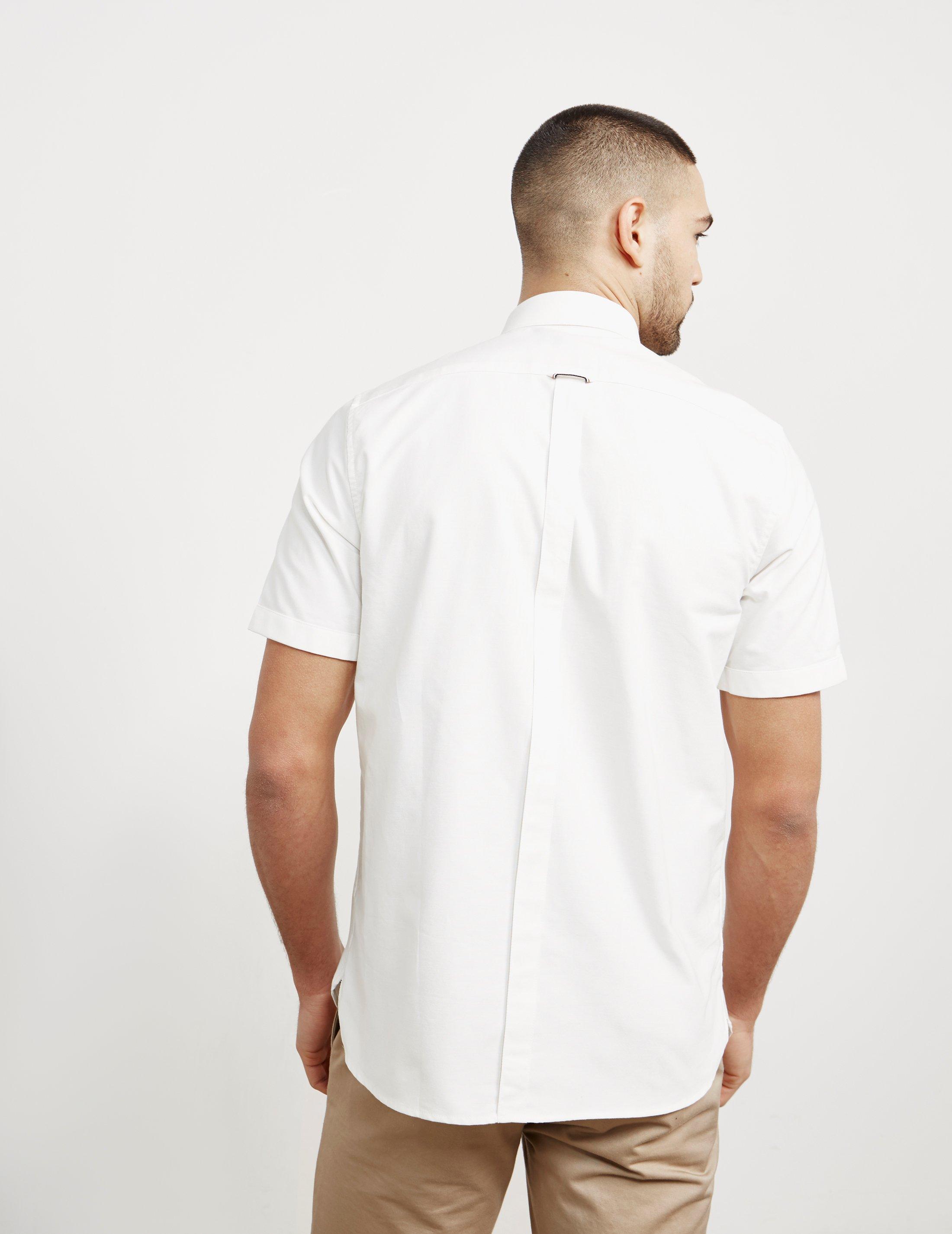 Fred Perry Mens Short Sleeve Oxford Shirt White for Men | Lyst