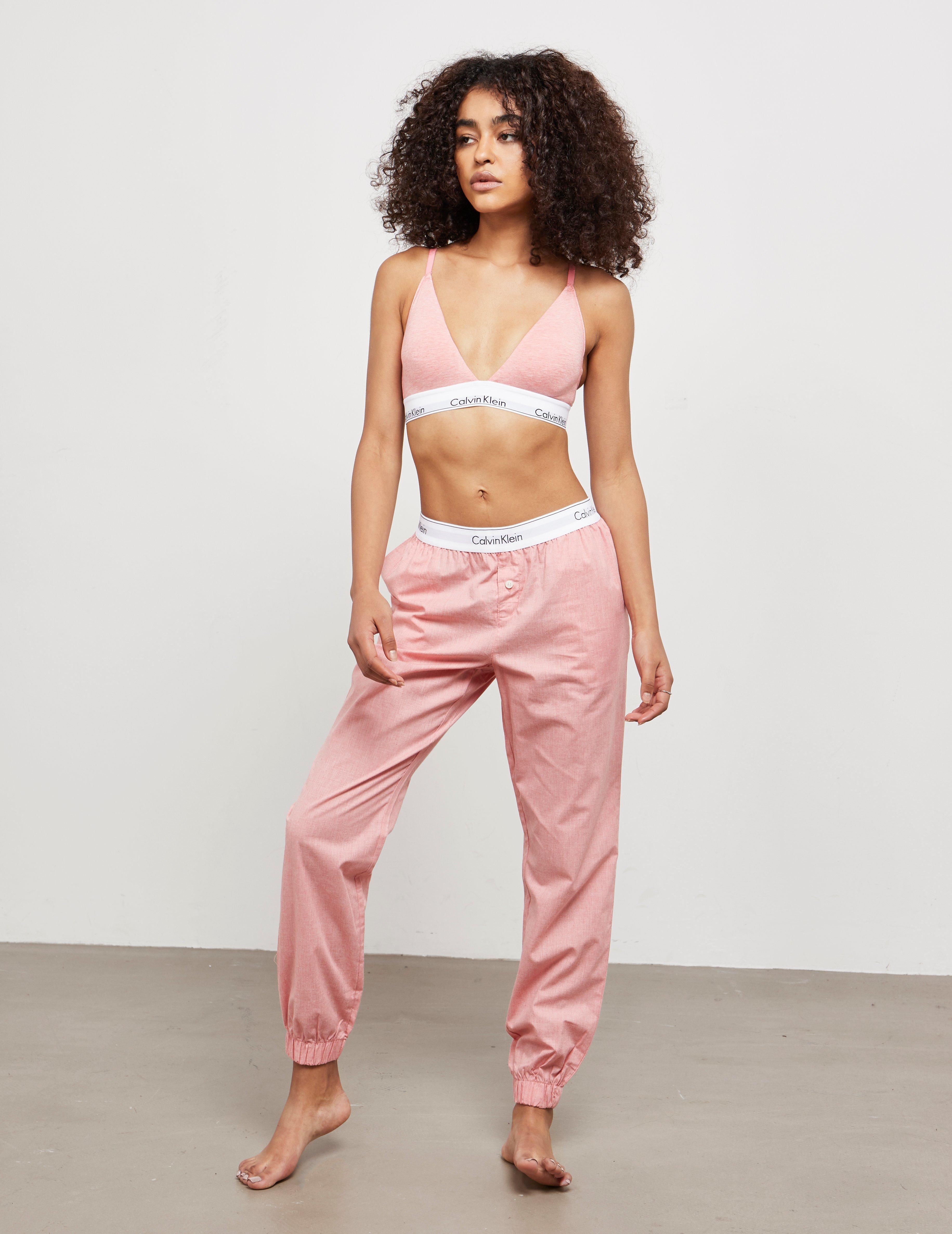 Calvin Klein Cotton Band Pyjama Bottoms Pink | Lyst