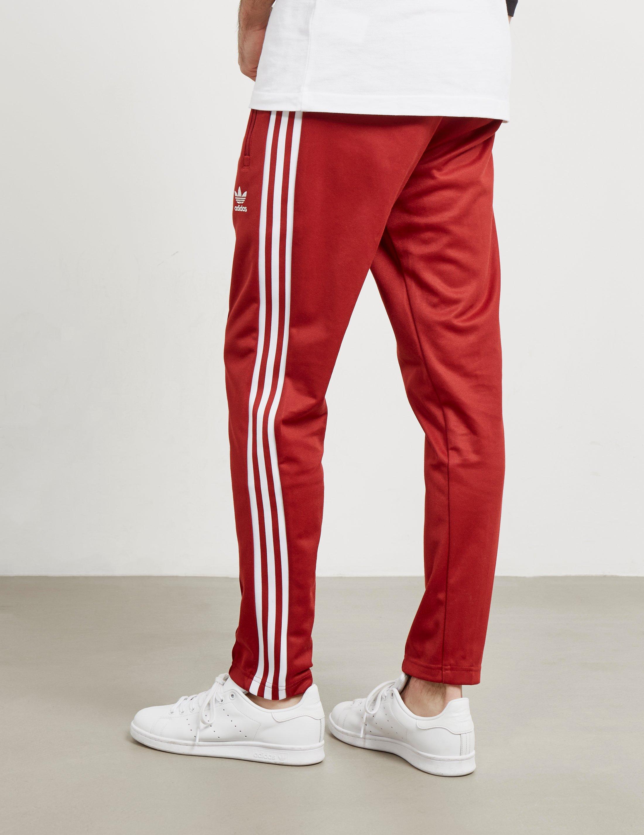 Mens Red Adidas Track Pants