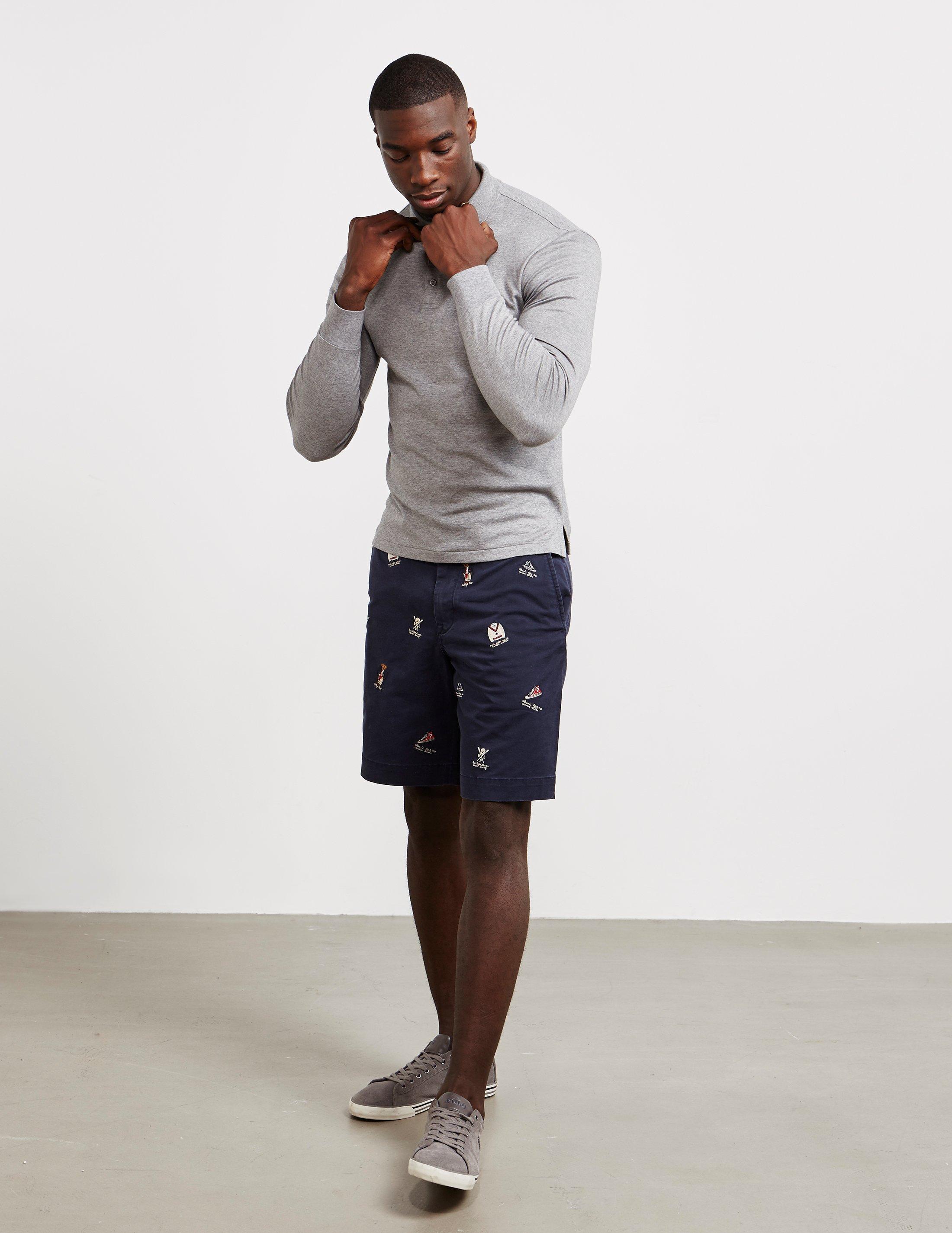 long sleeve polo with shorts