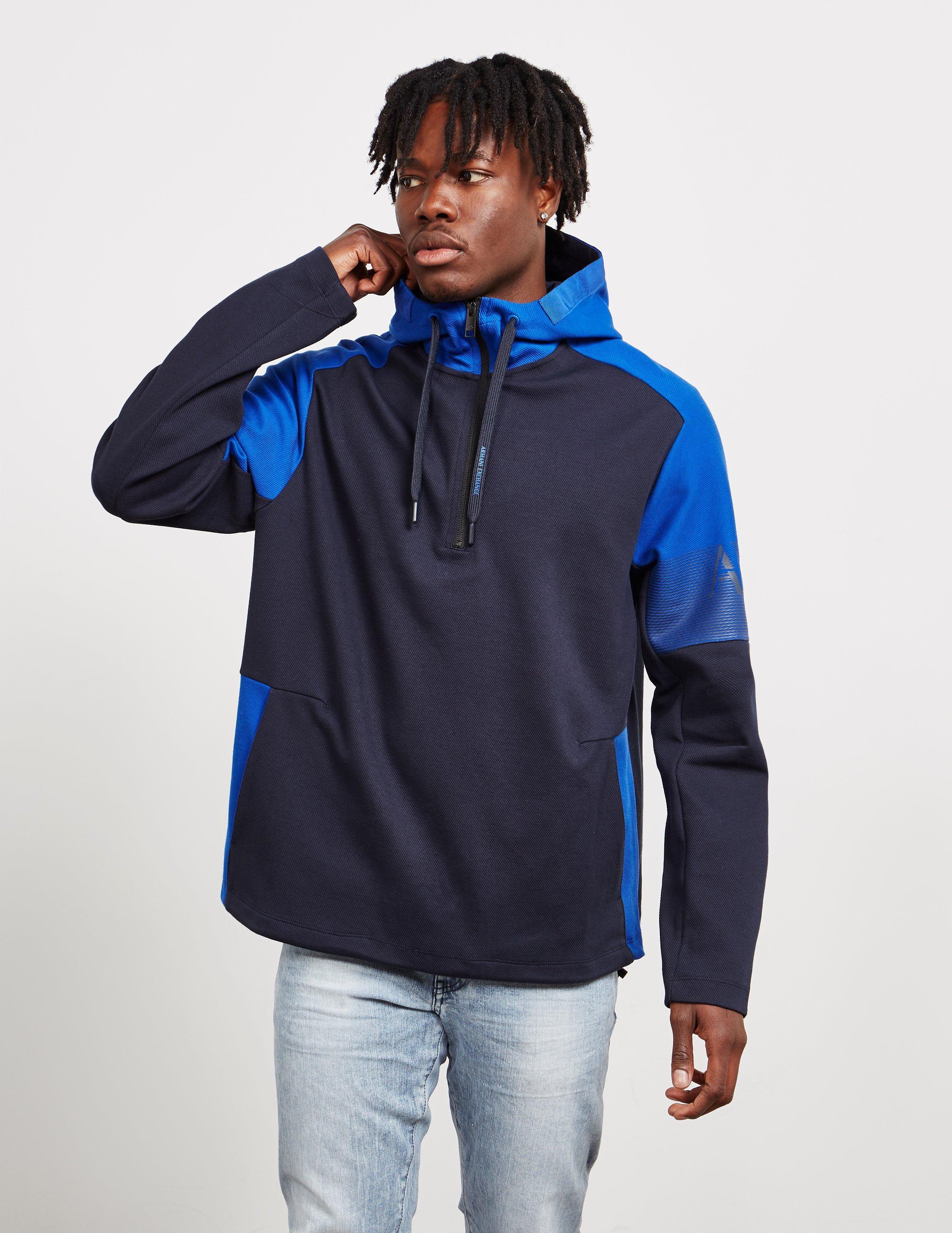 blue armani exchange hoodie
