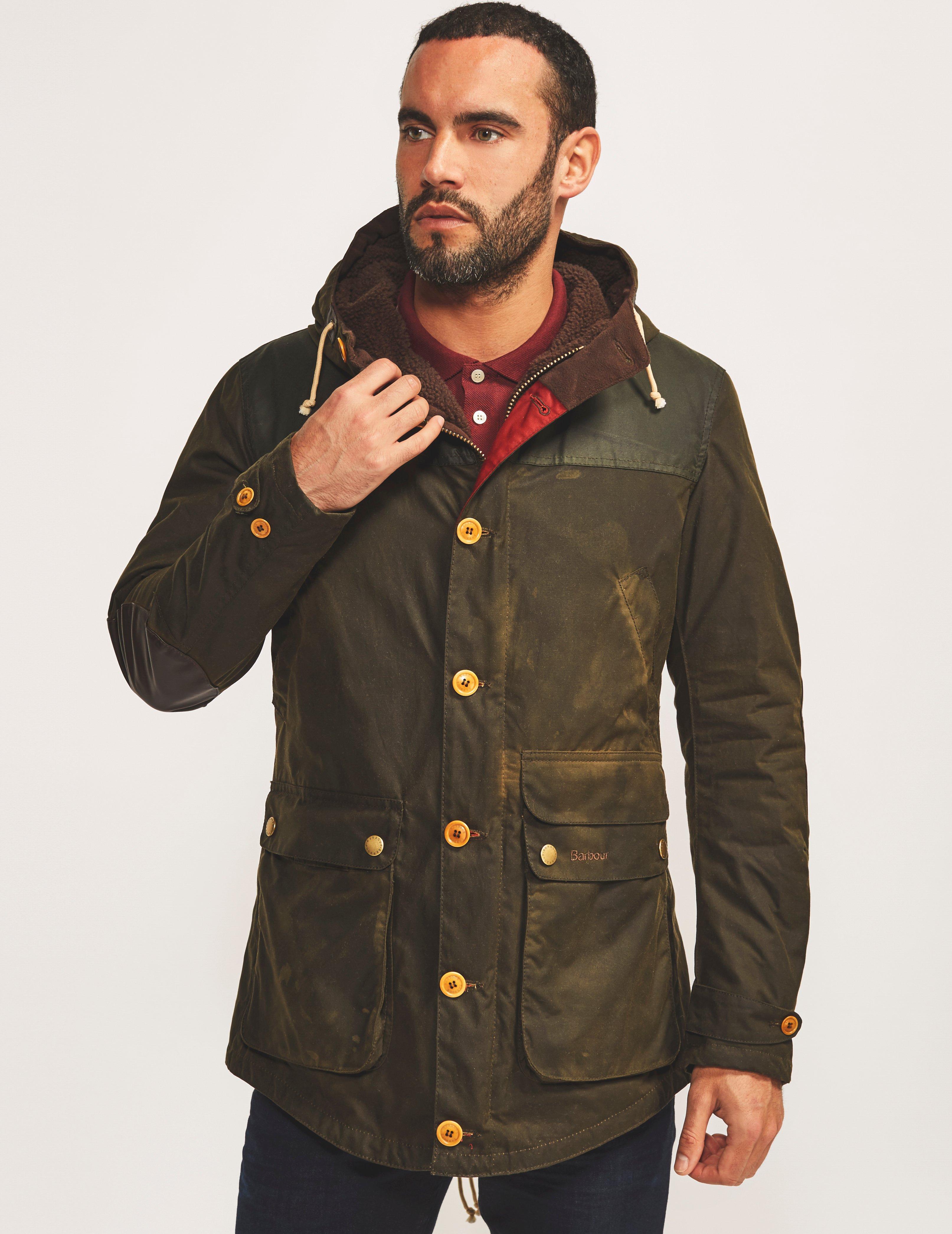 Barbour Cotton Game Hood Padded Parka Green for Men | Lyst Canada