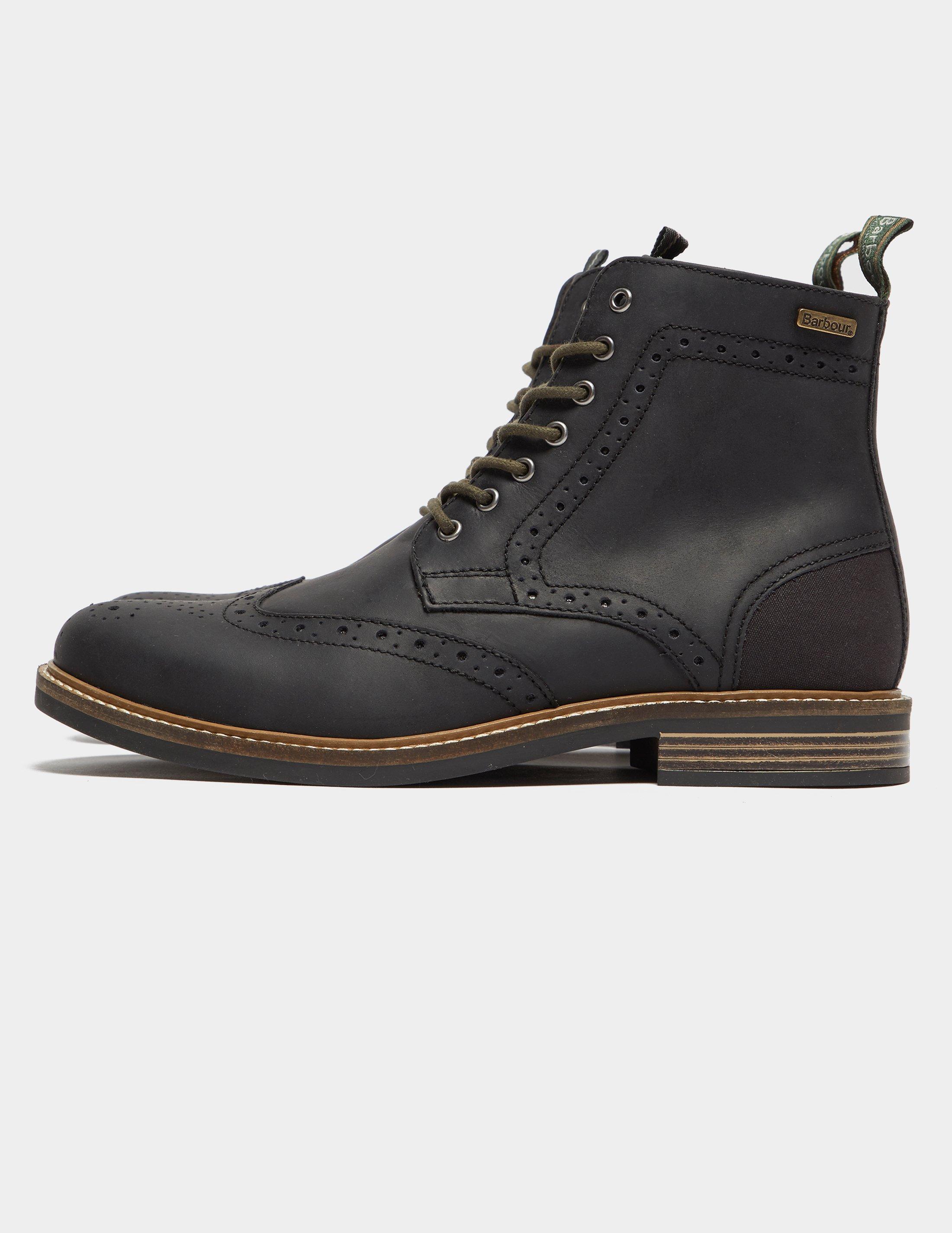 barbour mens black belsay brogue boots
