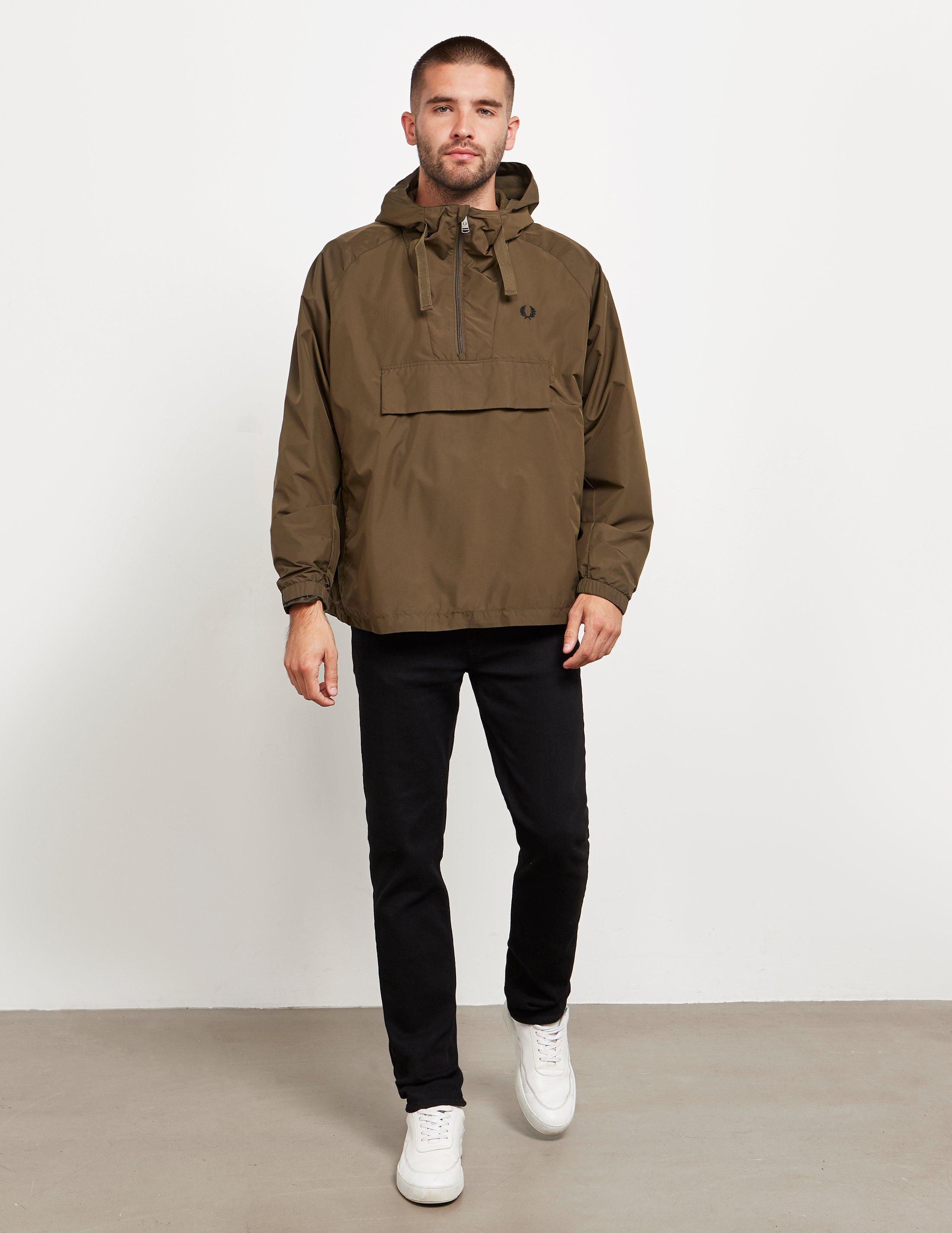 fred perry ripstop half zip jacket