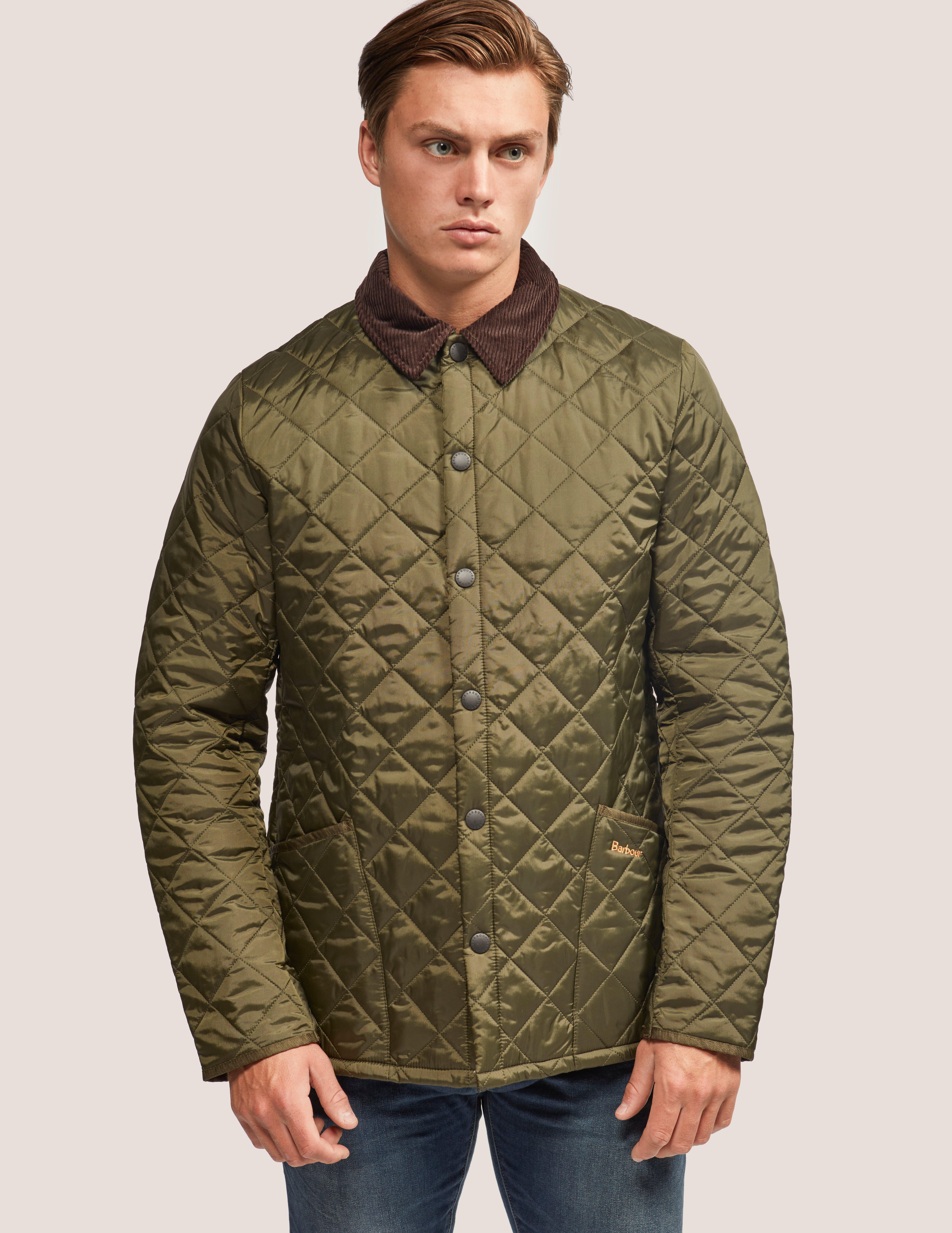 Barbour Heritage Liddesdale Olive Quilted Jacket in Green for Men - Lyst