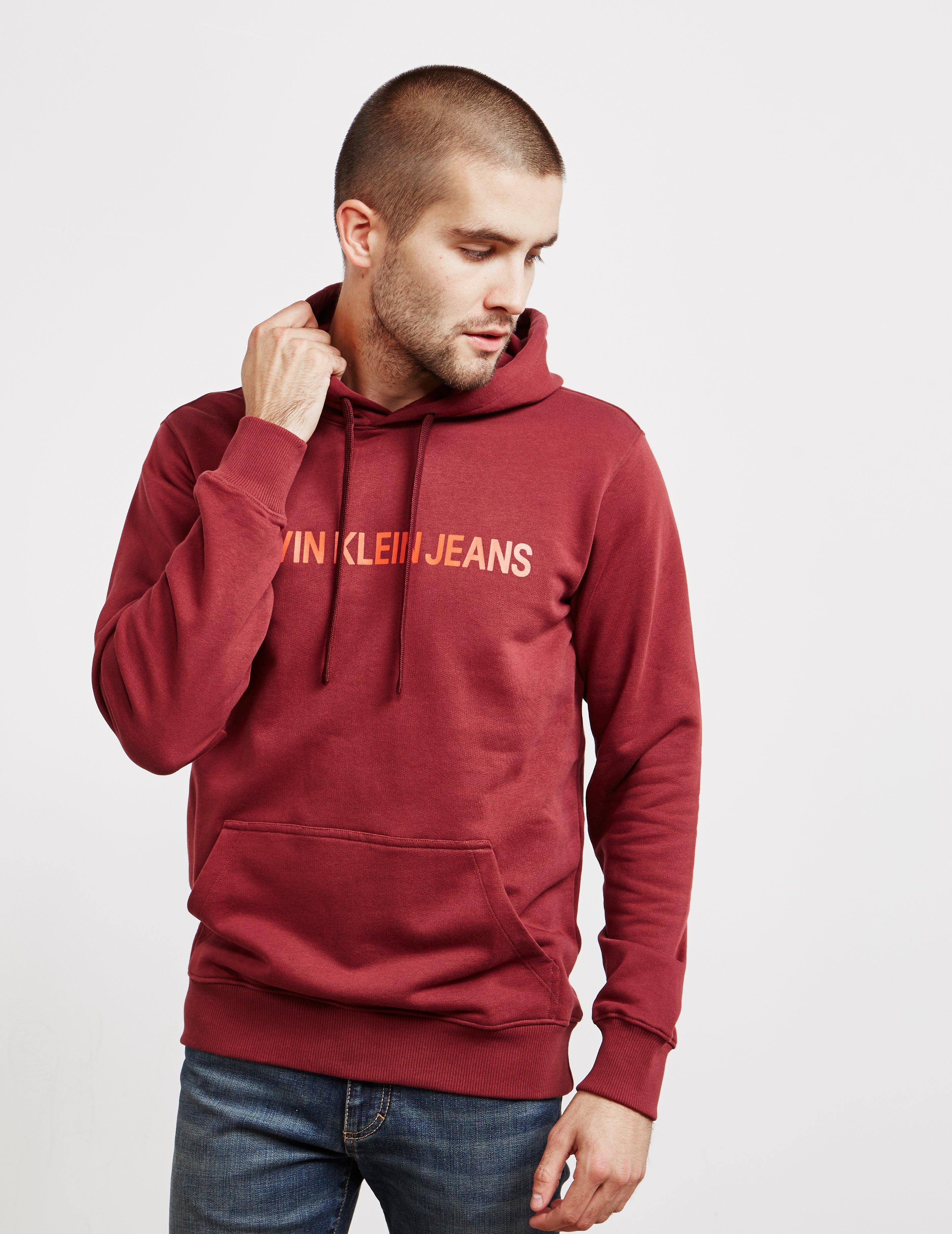 calvin klein red hoodie