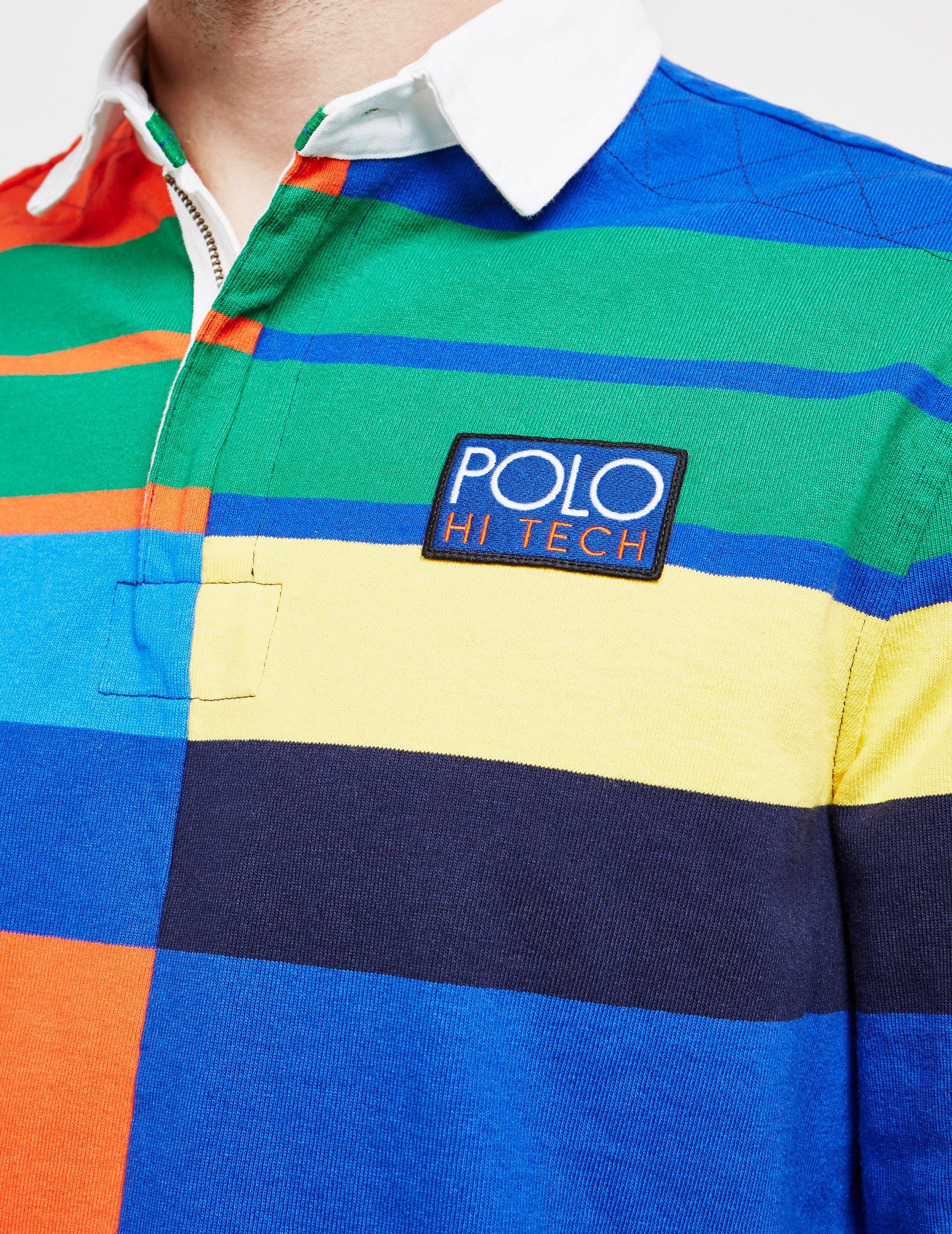 Polo Ralph Lauren Cotton Mens Hi Tech Rugby Short Sleeve Polo Shirt -  Exclusive Multi in Blue for Men | Lyst