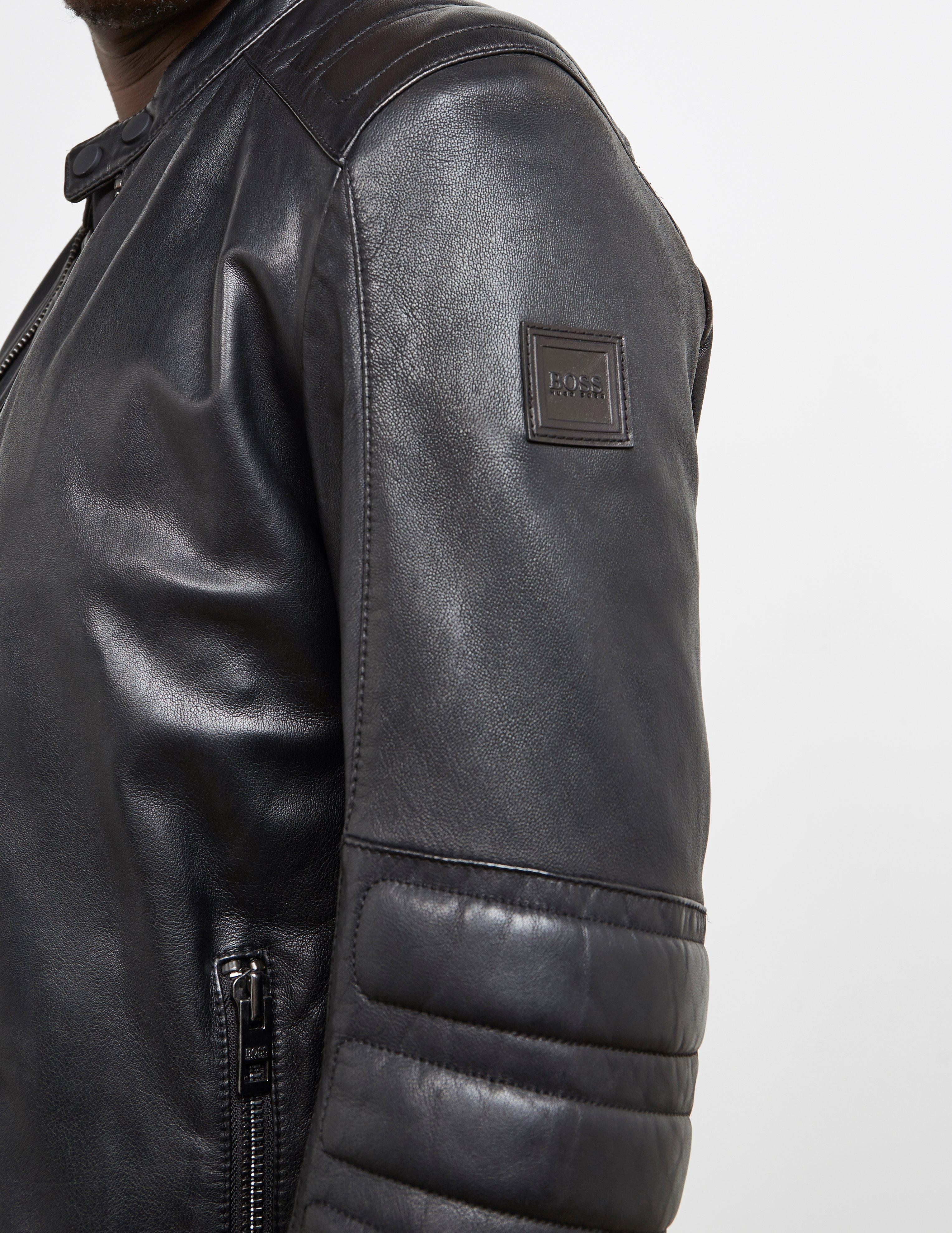 boss jagson leather jacket