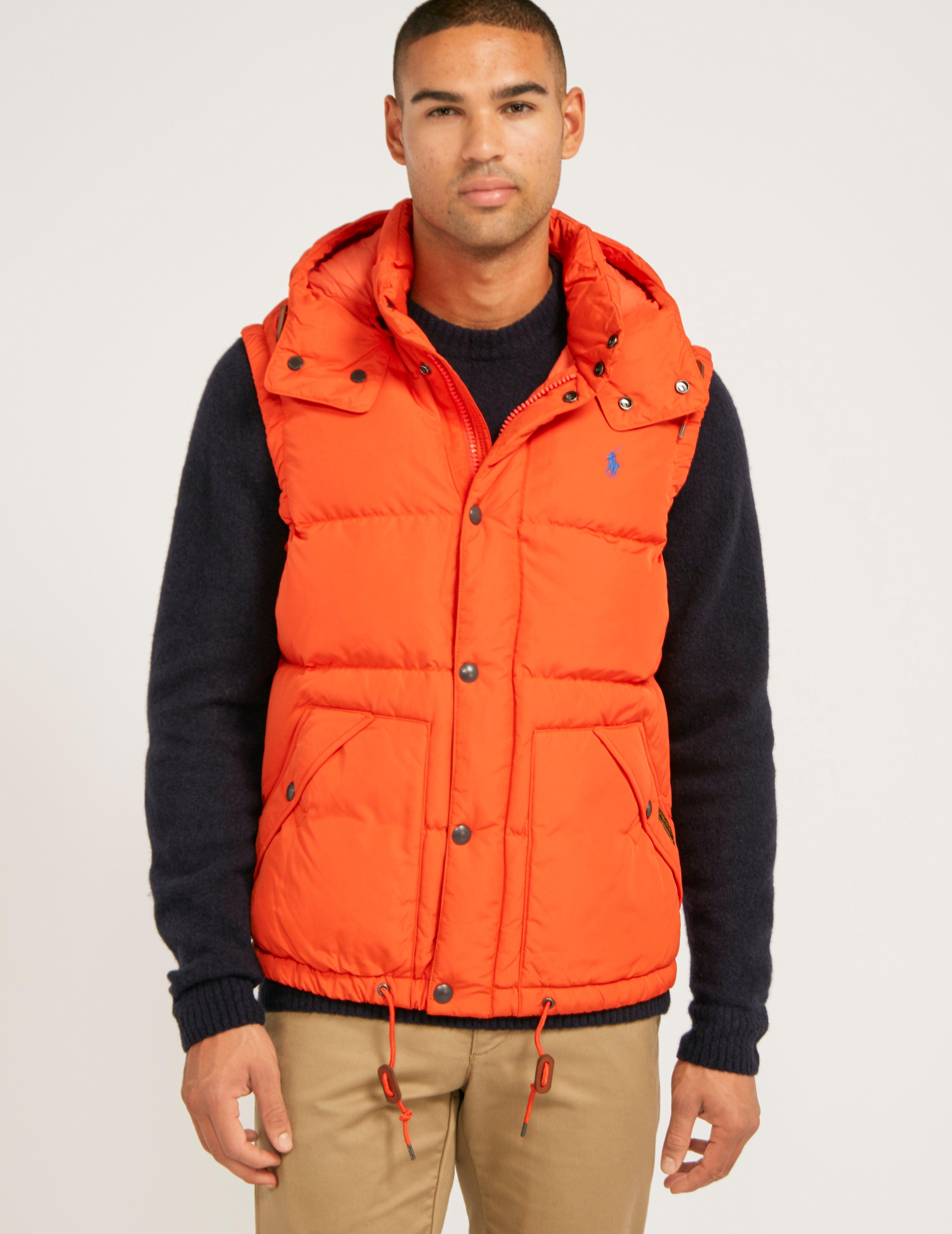 Polo Ralph Lauren Mens Gilet Orange for Men | Lyst