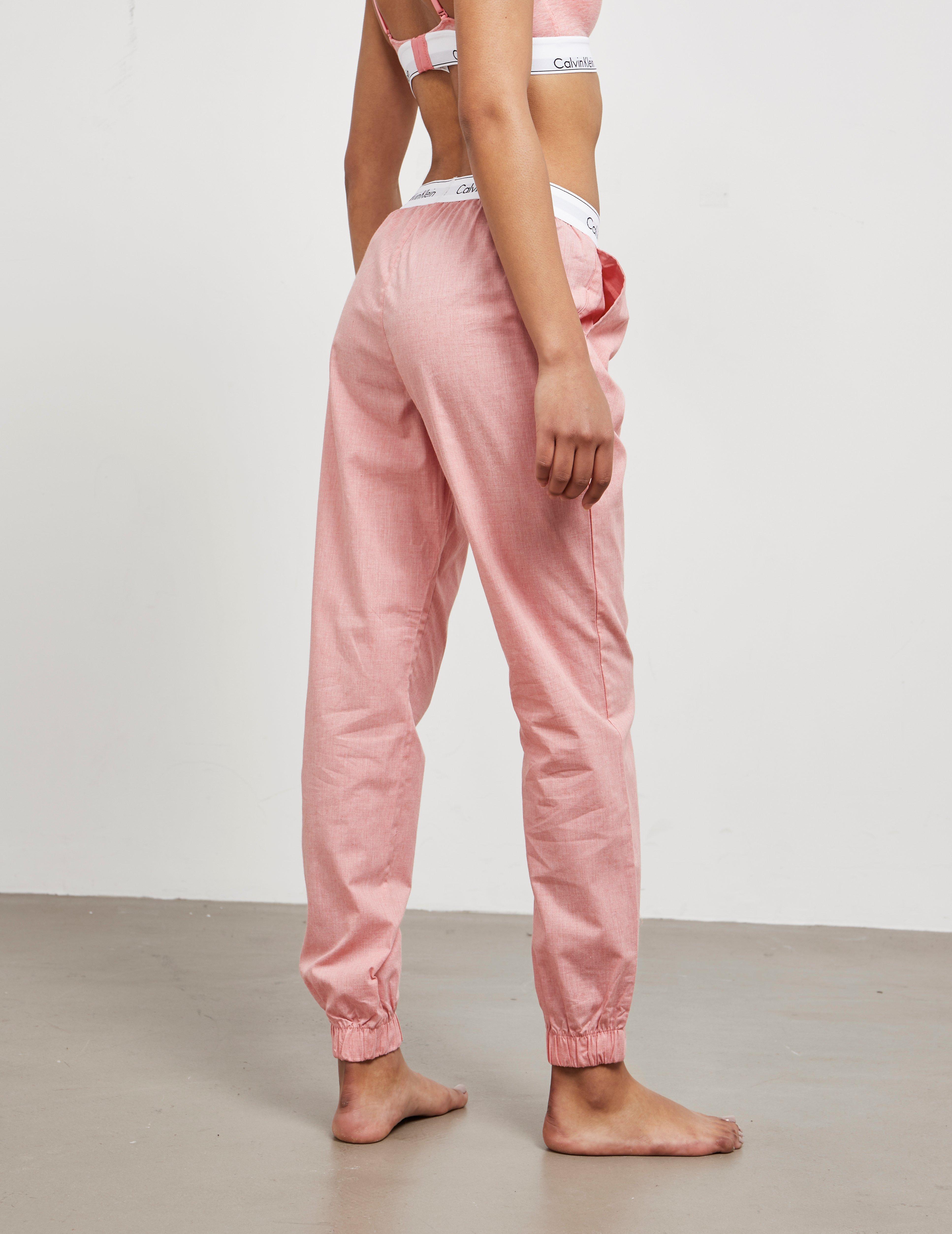Calvin Klein Cotton Band Pyjama Bottoms Pink - Lyst