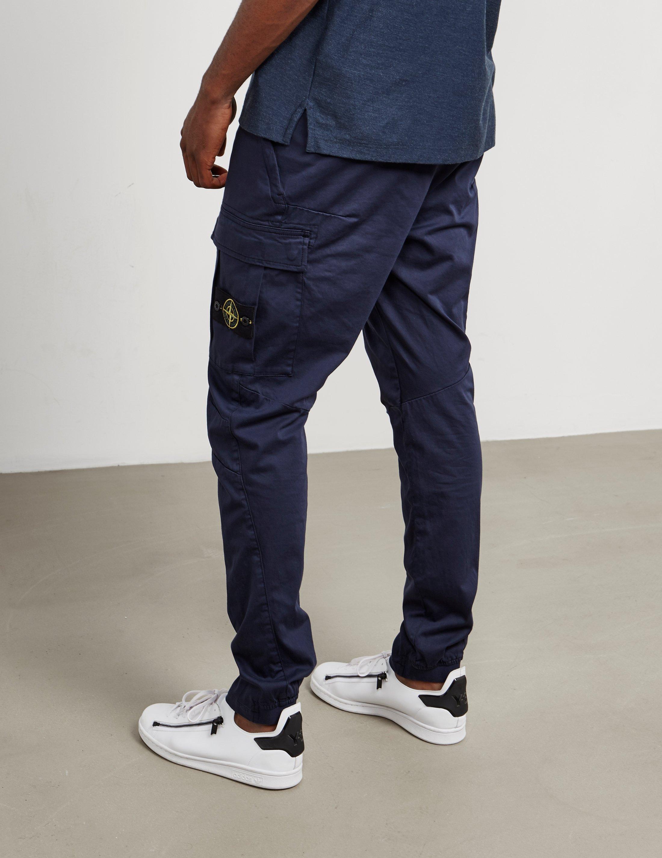 Stone Island 314wa Brushed Canvas Military Cargo Pants in Blue for Men |  Lyst