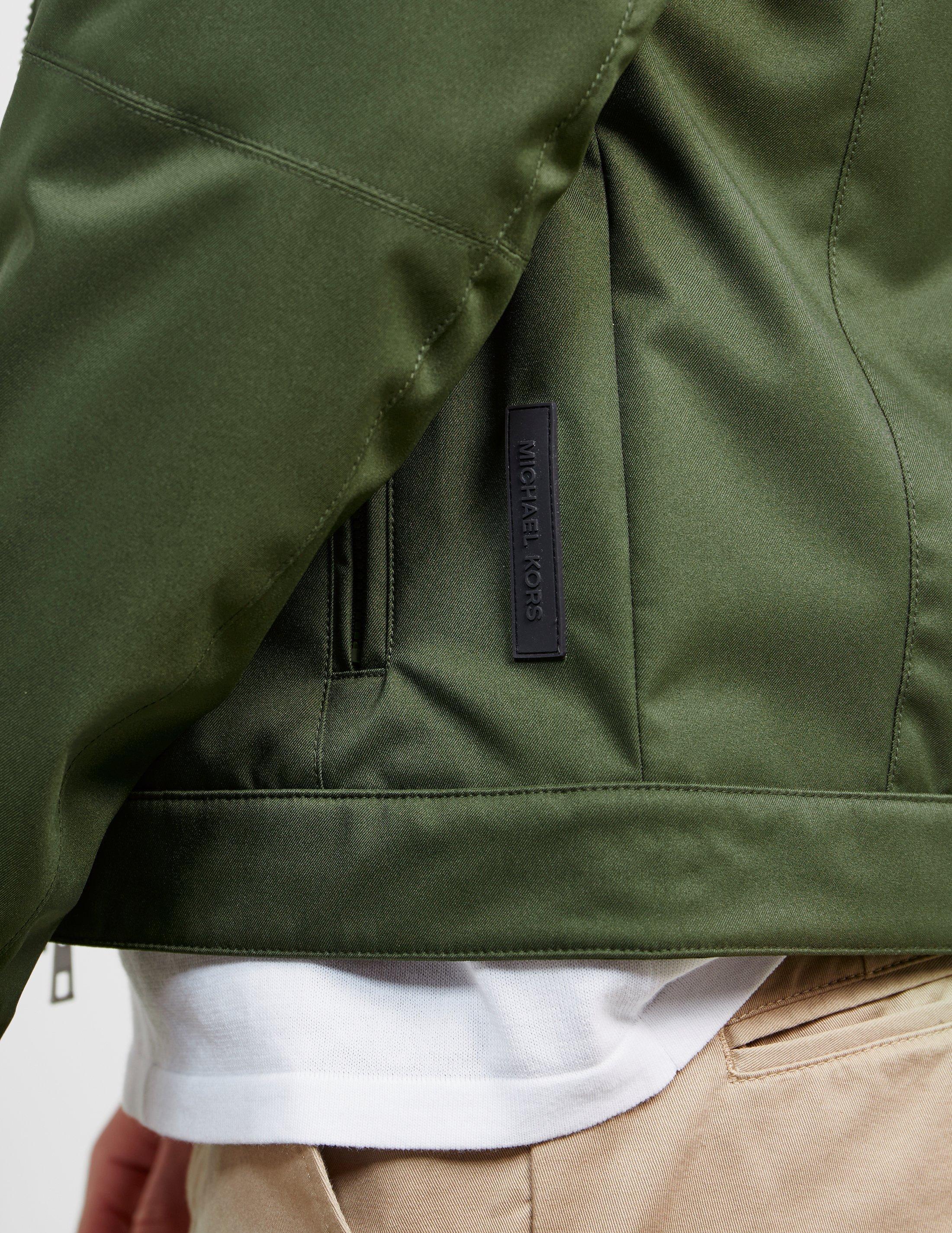 michael kors parka mens green