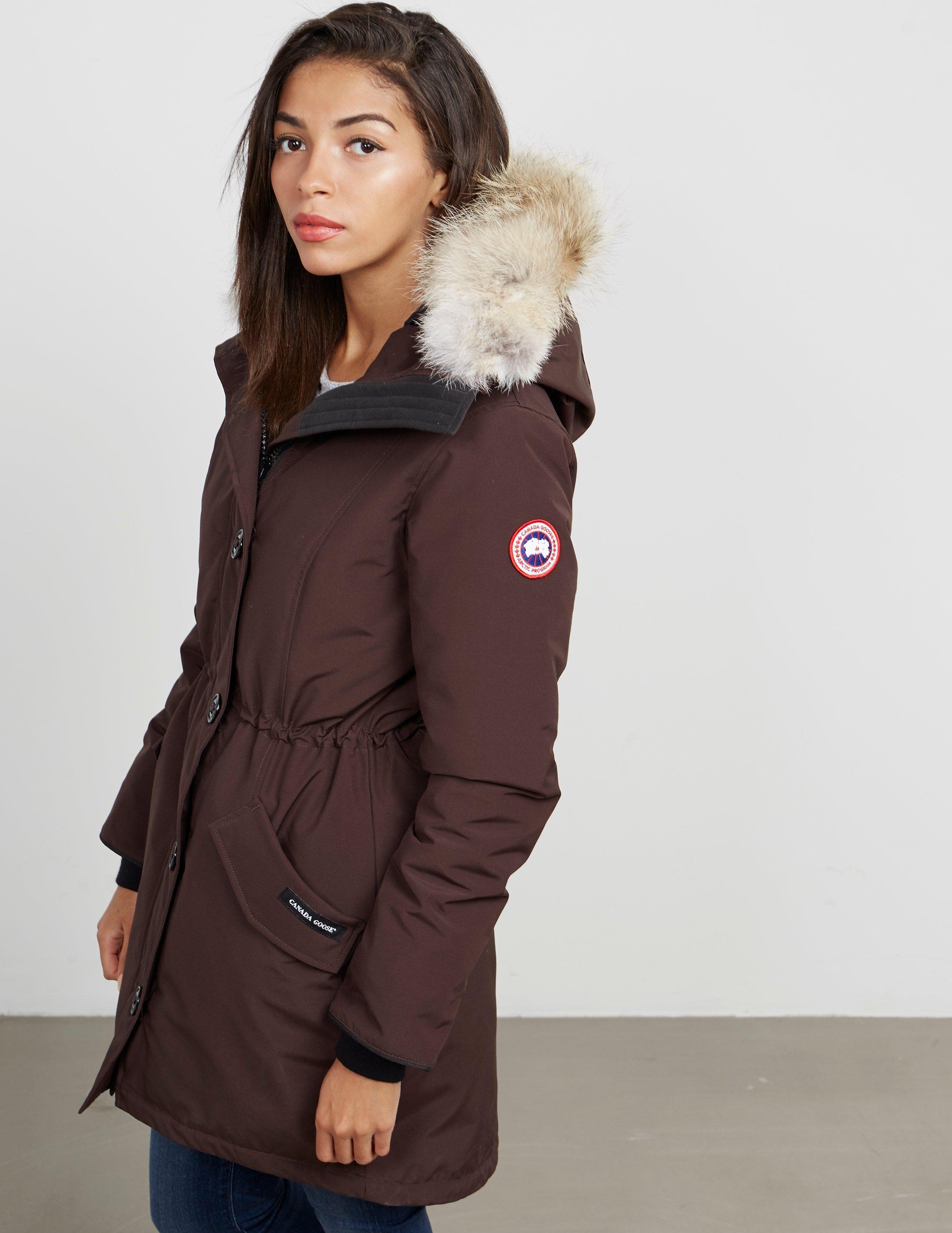 Canada Goose Goose Womens Rossclair Padded Parka Jacket Brown, Brown - Lyst