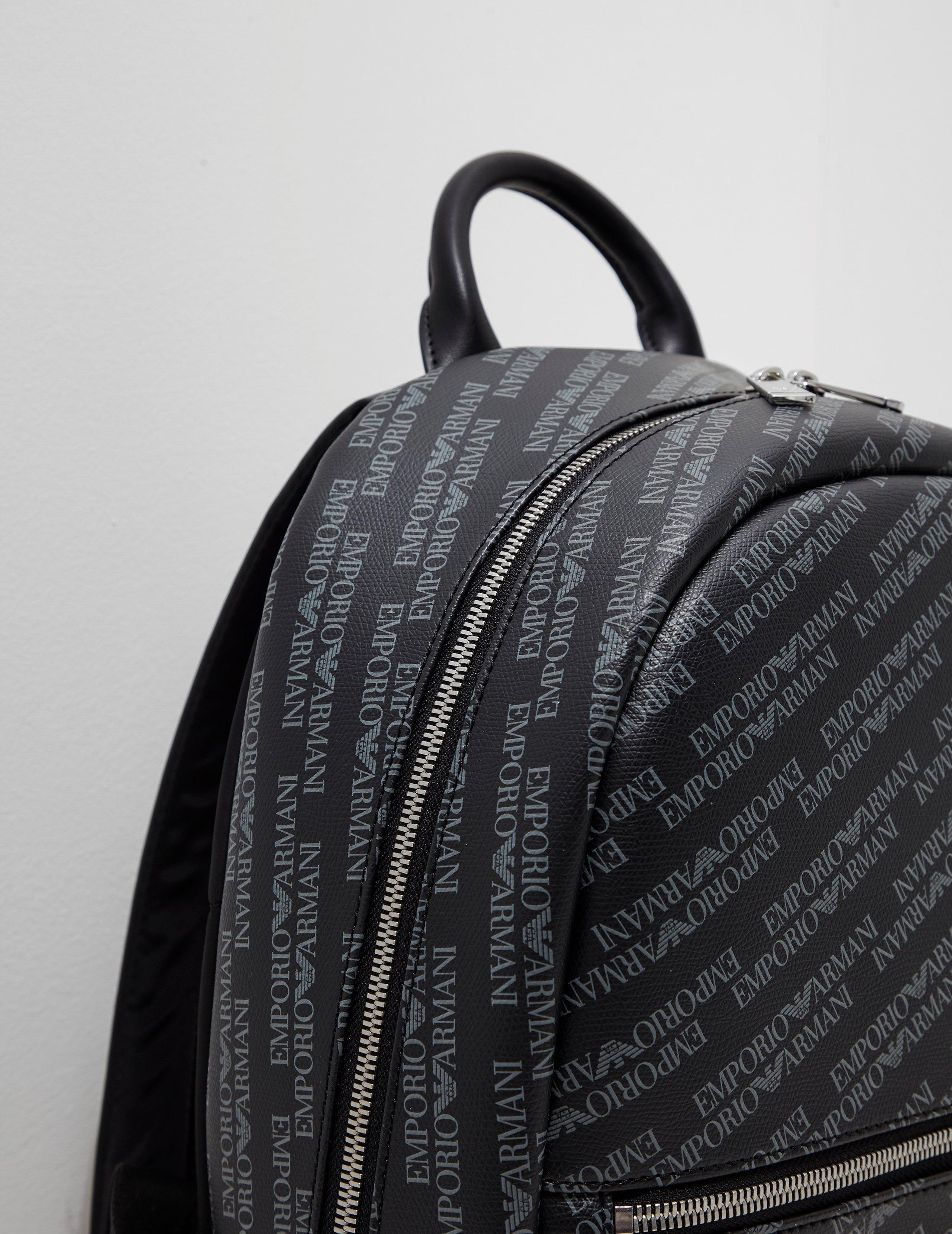 armani all over logo backpack