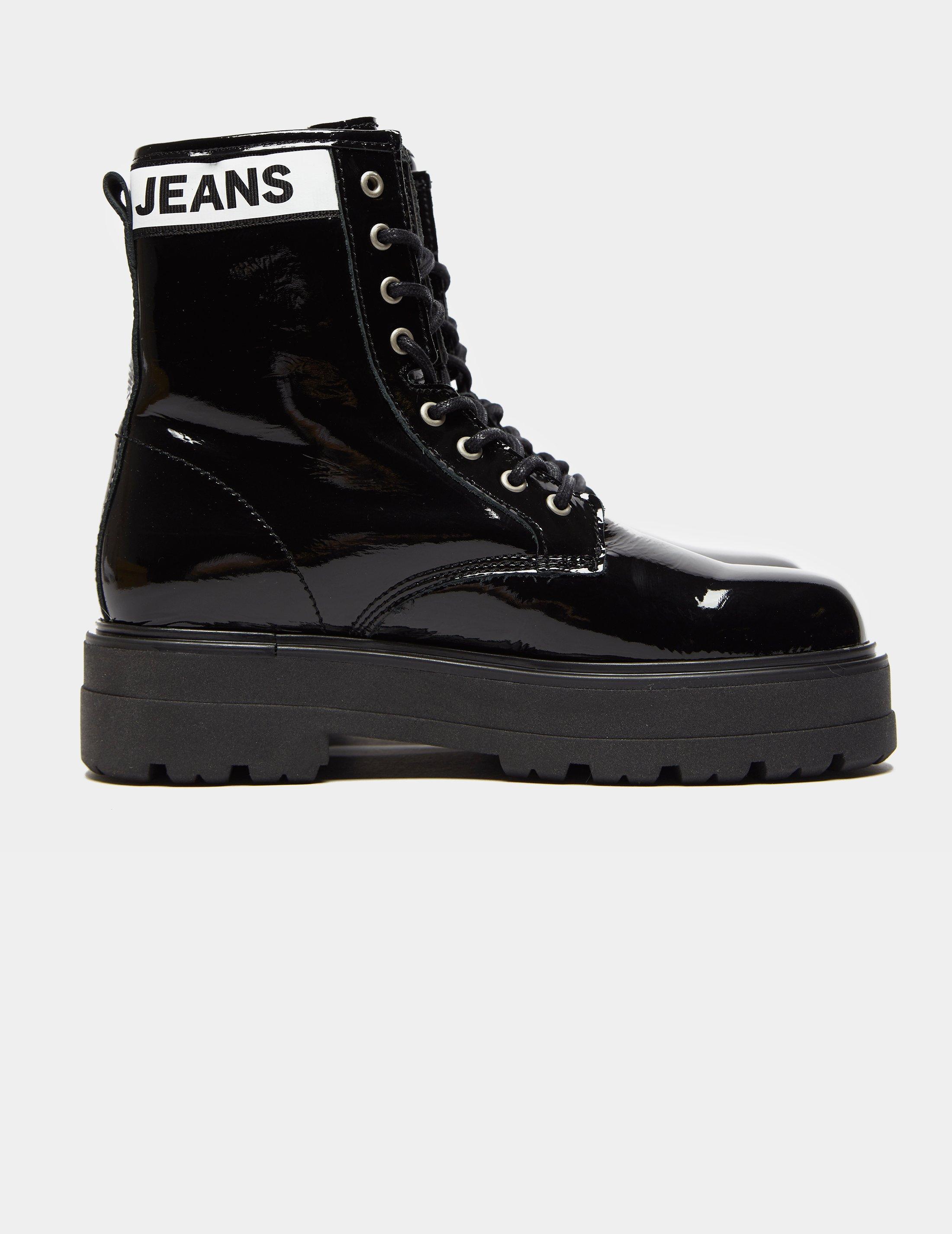 tommy jeans studs lace up boot