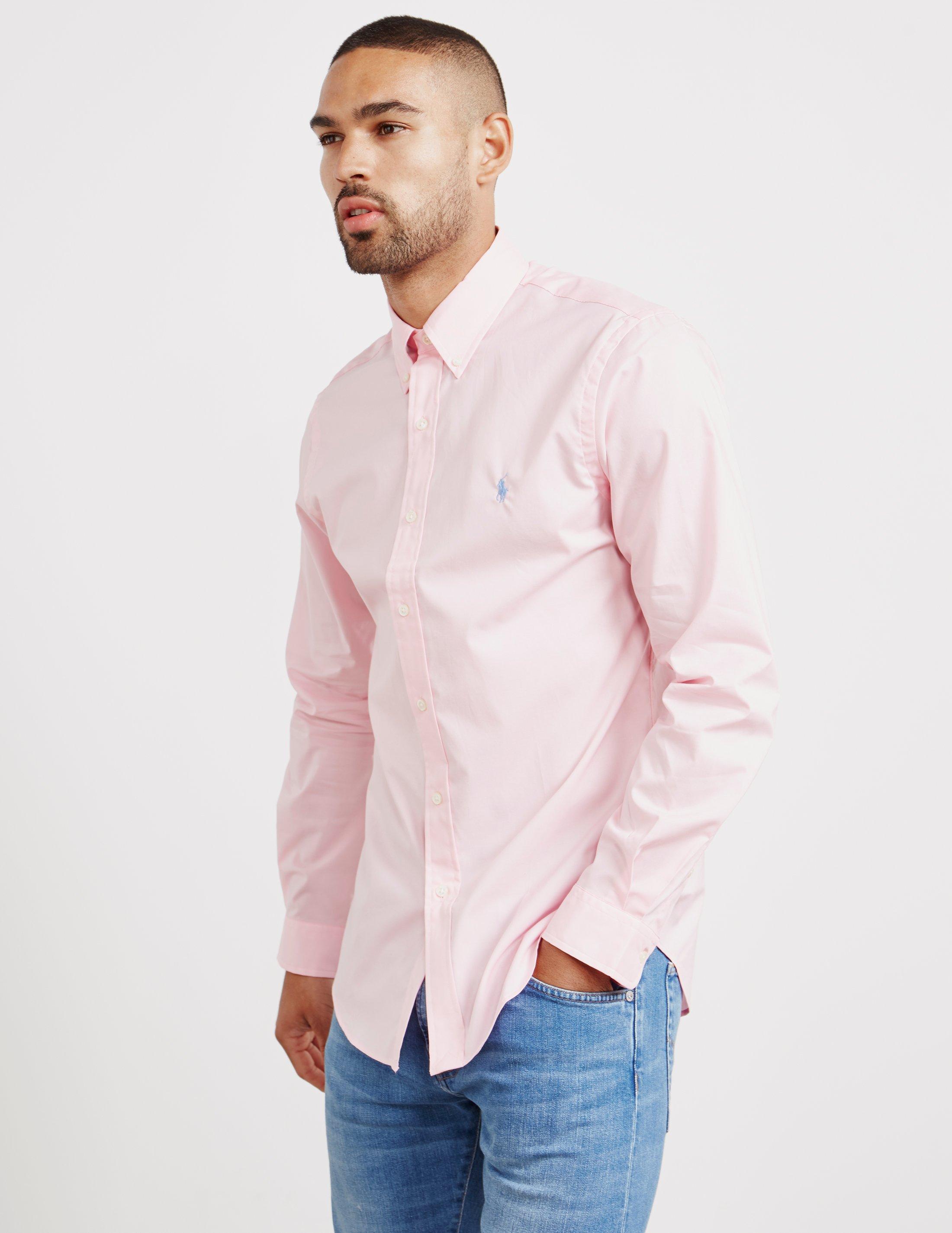 pink long sleeve shirt mens