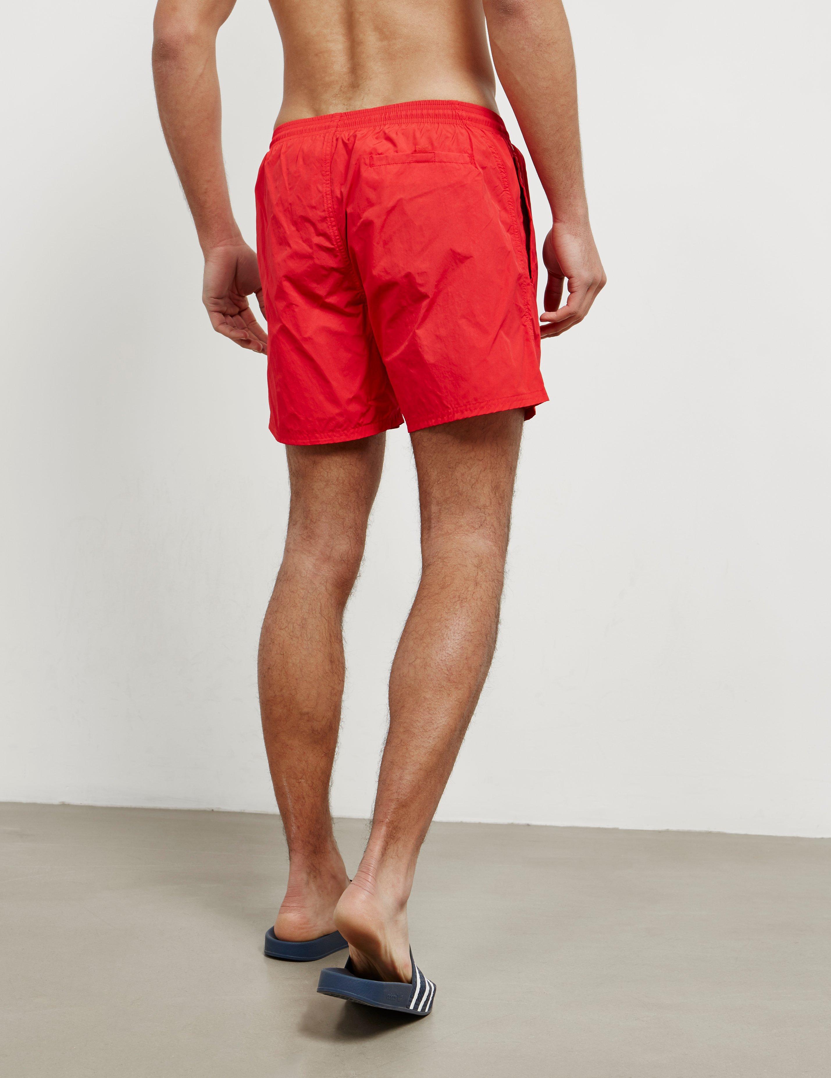 hugo boss red swim shorts