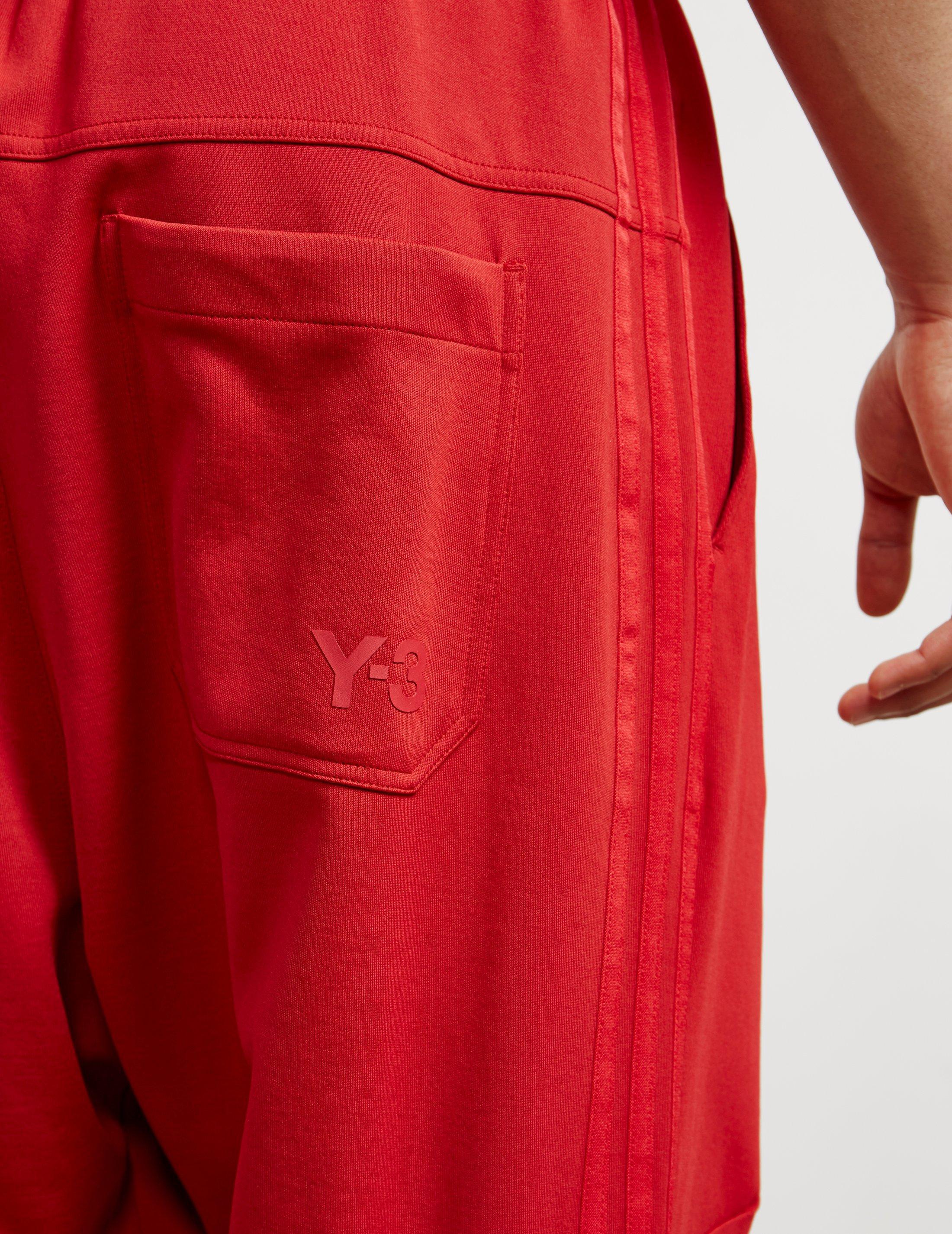 Y-3 Mens Three Stripe Track Pants Red for Men | Lyst