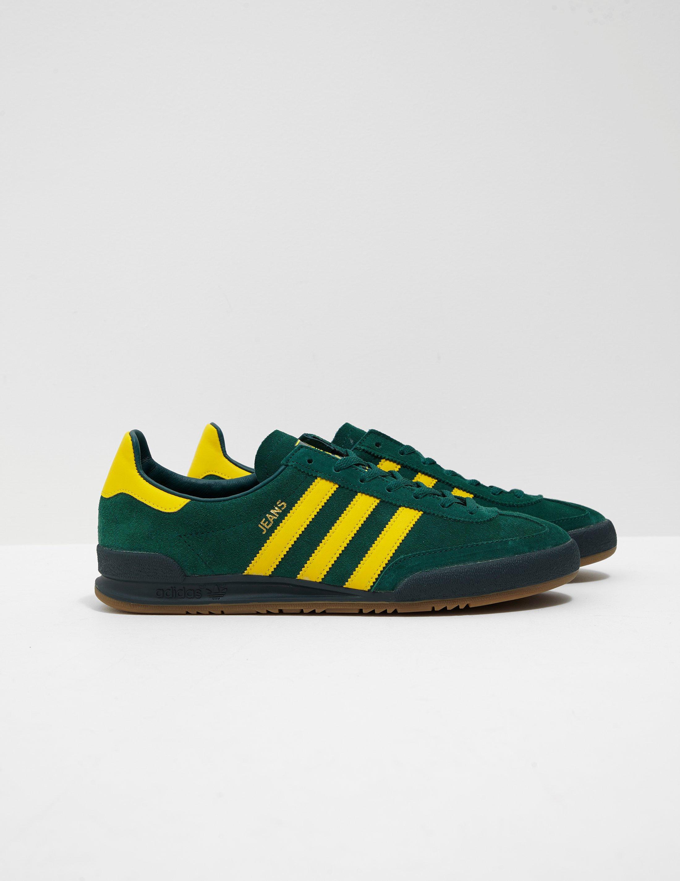 adidas jeans green yellow