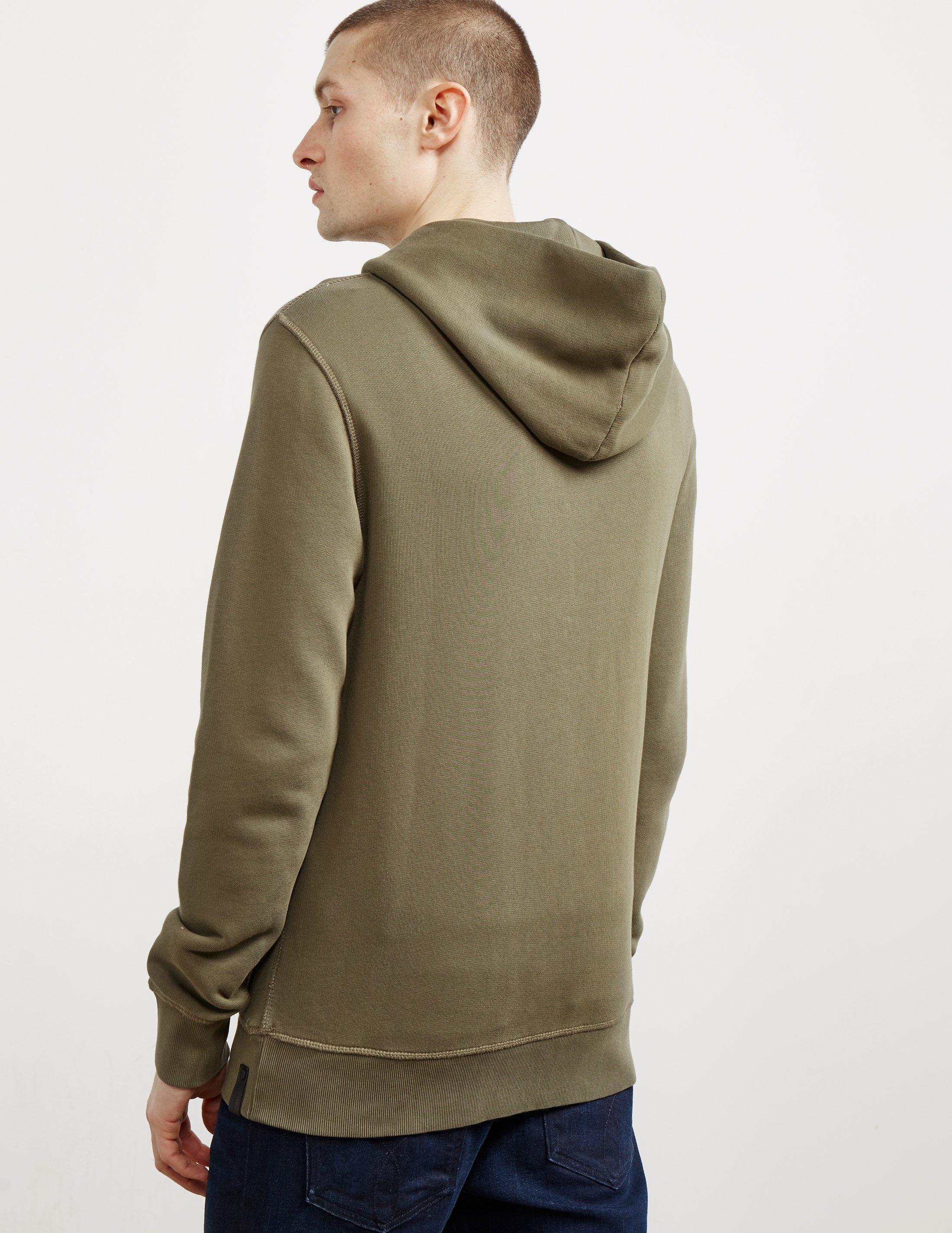 Calvin Klein Cotton Logo Overhead Hoodie in Green for Men - Lyst