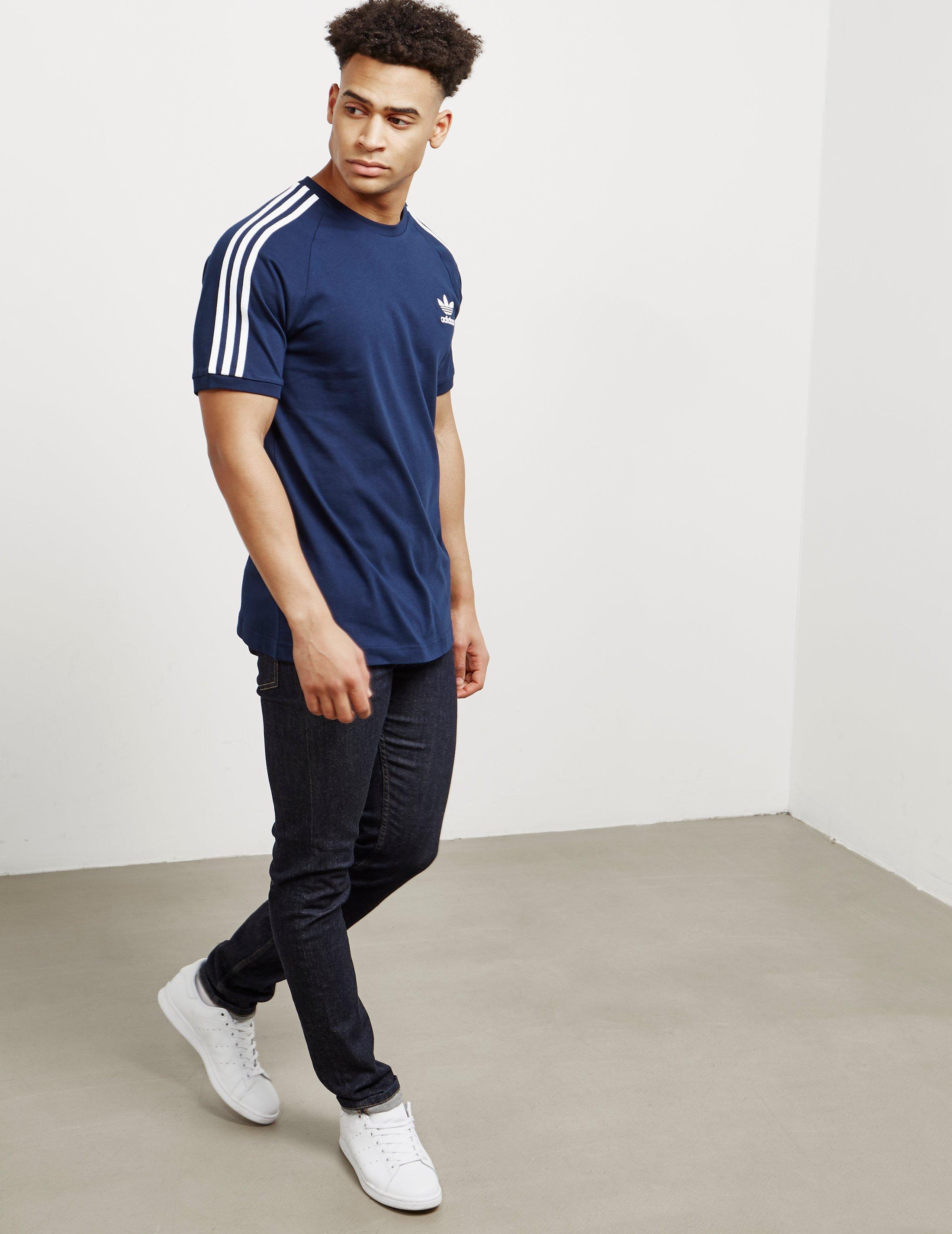 adidas Originals California Raglan Sleeve T-shirt Navy Blue for Men | Lyst